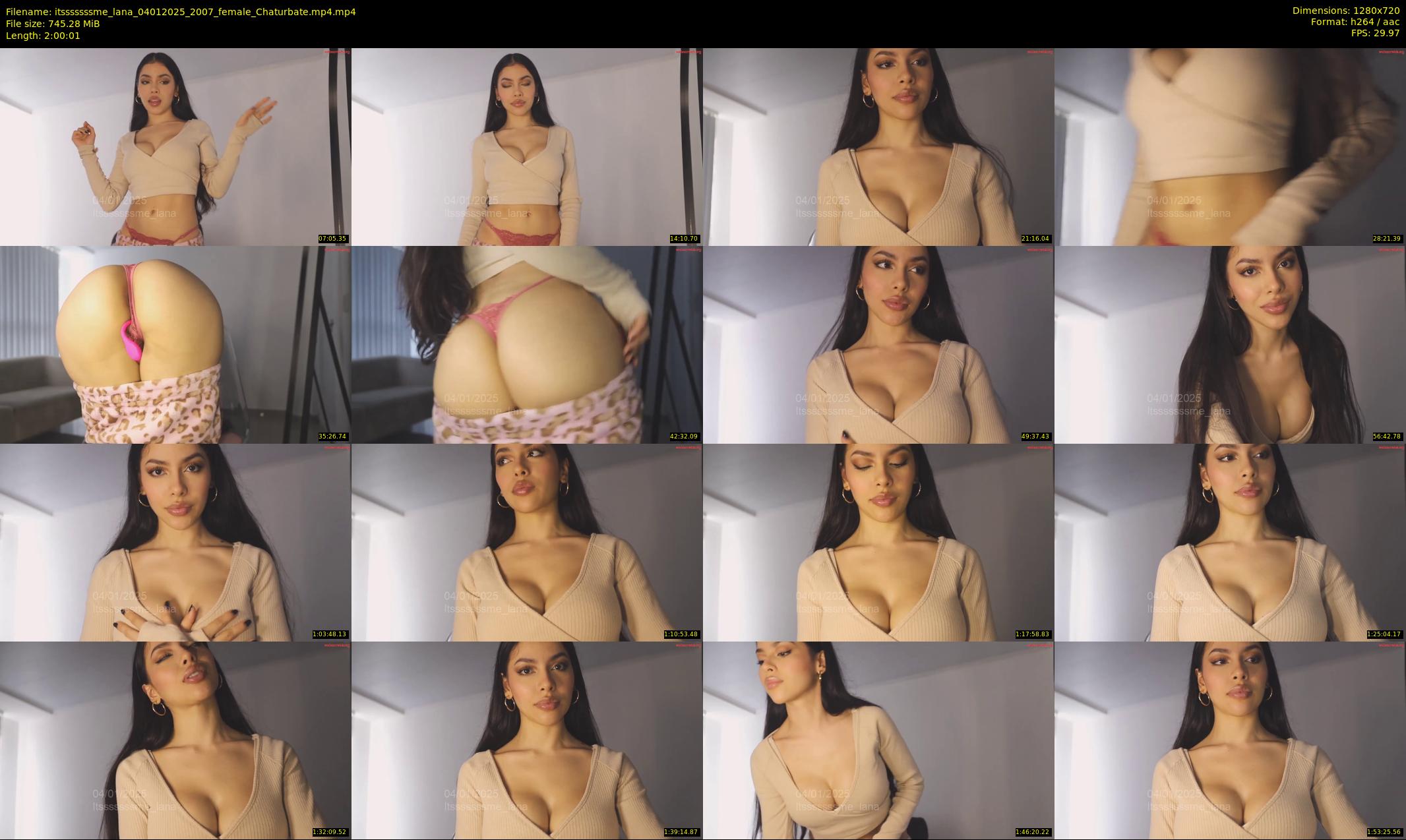 itsssssssme_lana — 121 minute Chaturbate female cam show recording, 720p, Jan 4, 2025