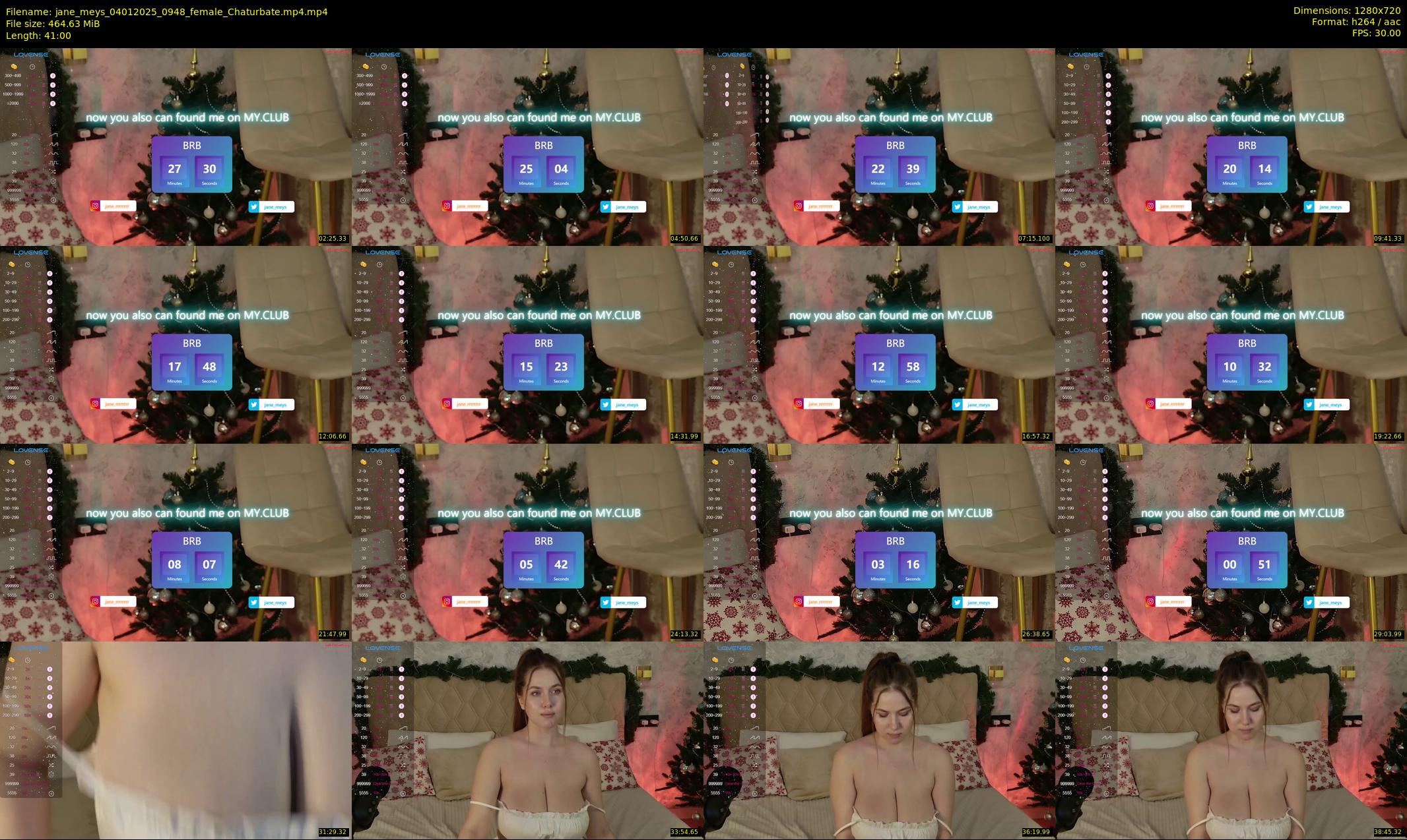 jane_meys — 41 minute Chaturbate female cam show recording, 720p, Jan 4, 2025