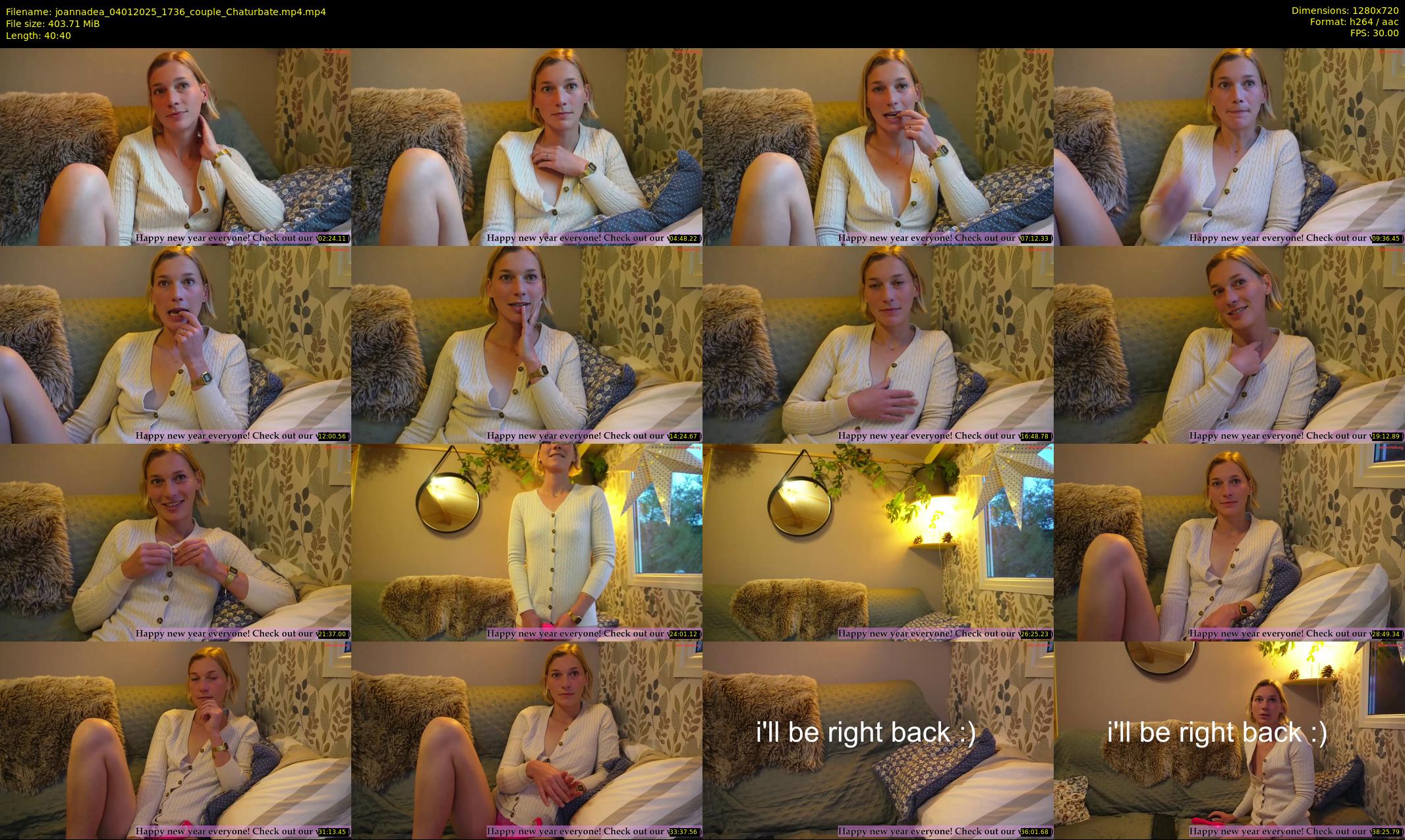 joannadea — 41 minute Chaturbate female cam show recording, 720p, Jan 4, 2025