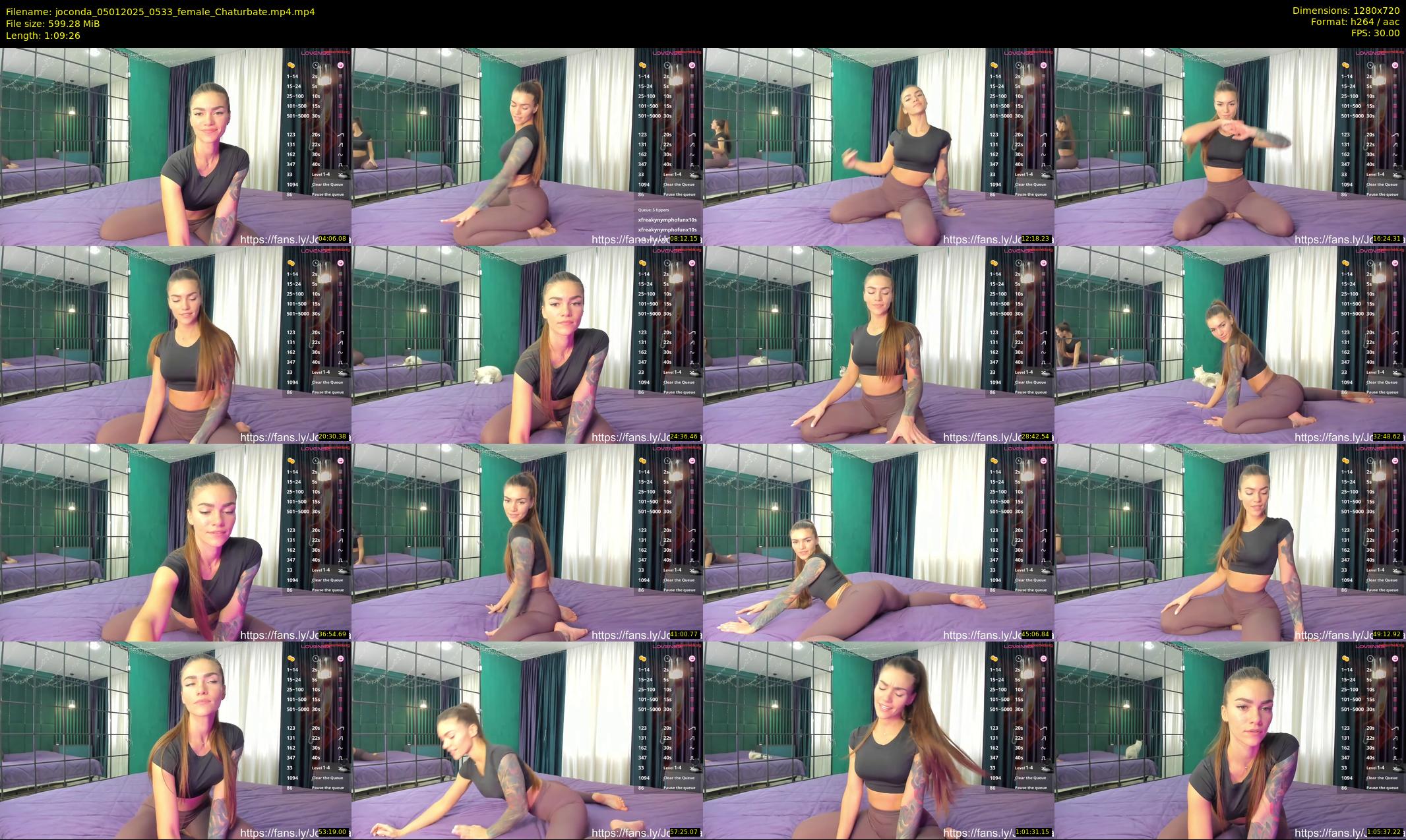 joconda — 70 minute Chaturbate female cam show recording, 720p, Jan 5, 2025