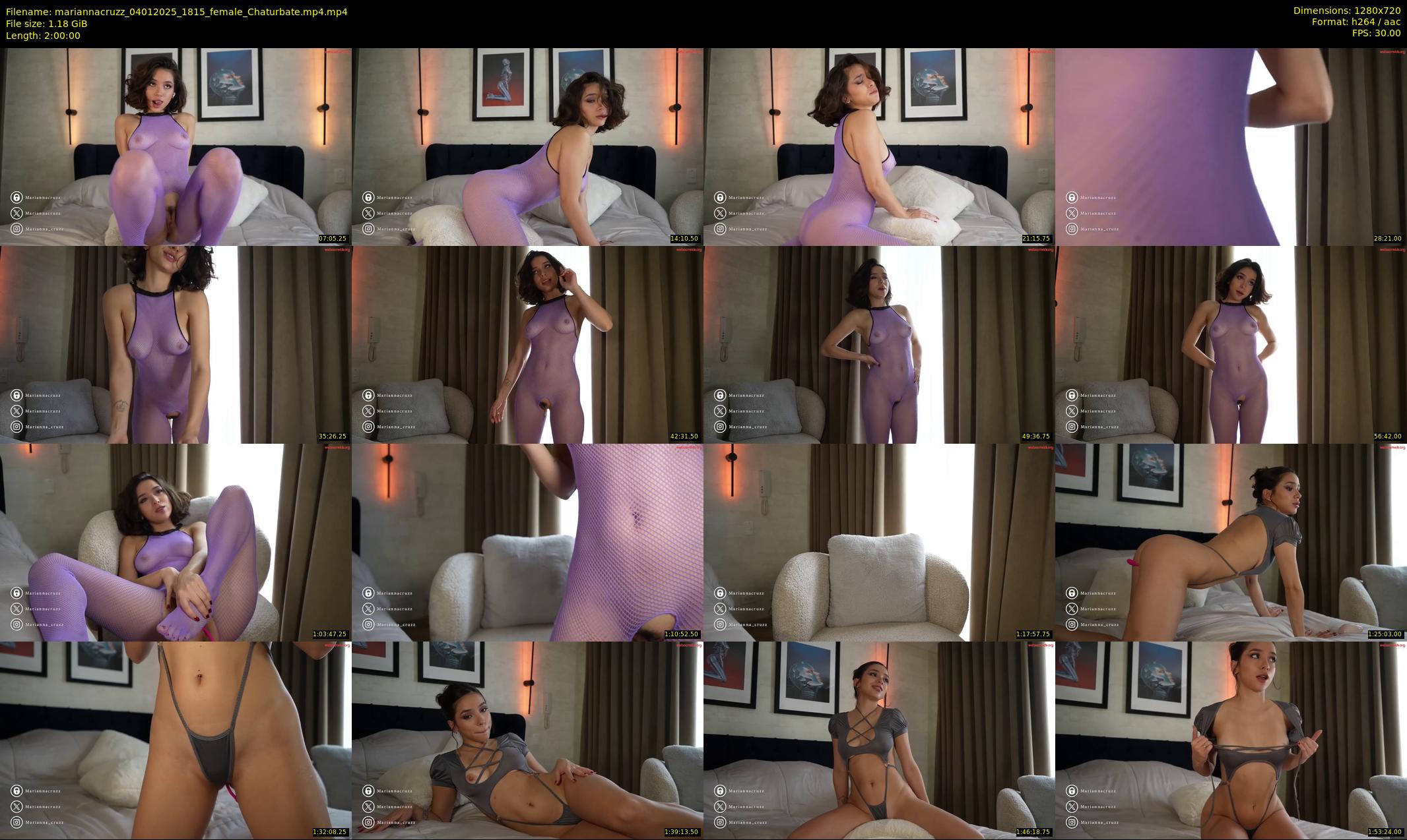 mariannacruzz — 120 minute Chaturbate female cam show recording, 720p, Jan 4, 2025