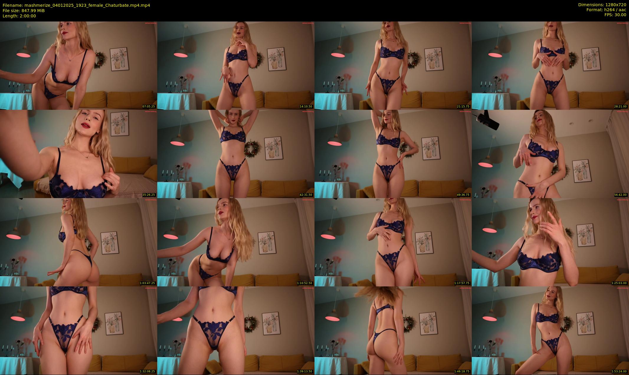 mashmerize — 120 minute Chaturbate female cam show recording, 720p, Jan 4, 2025