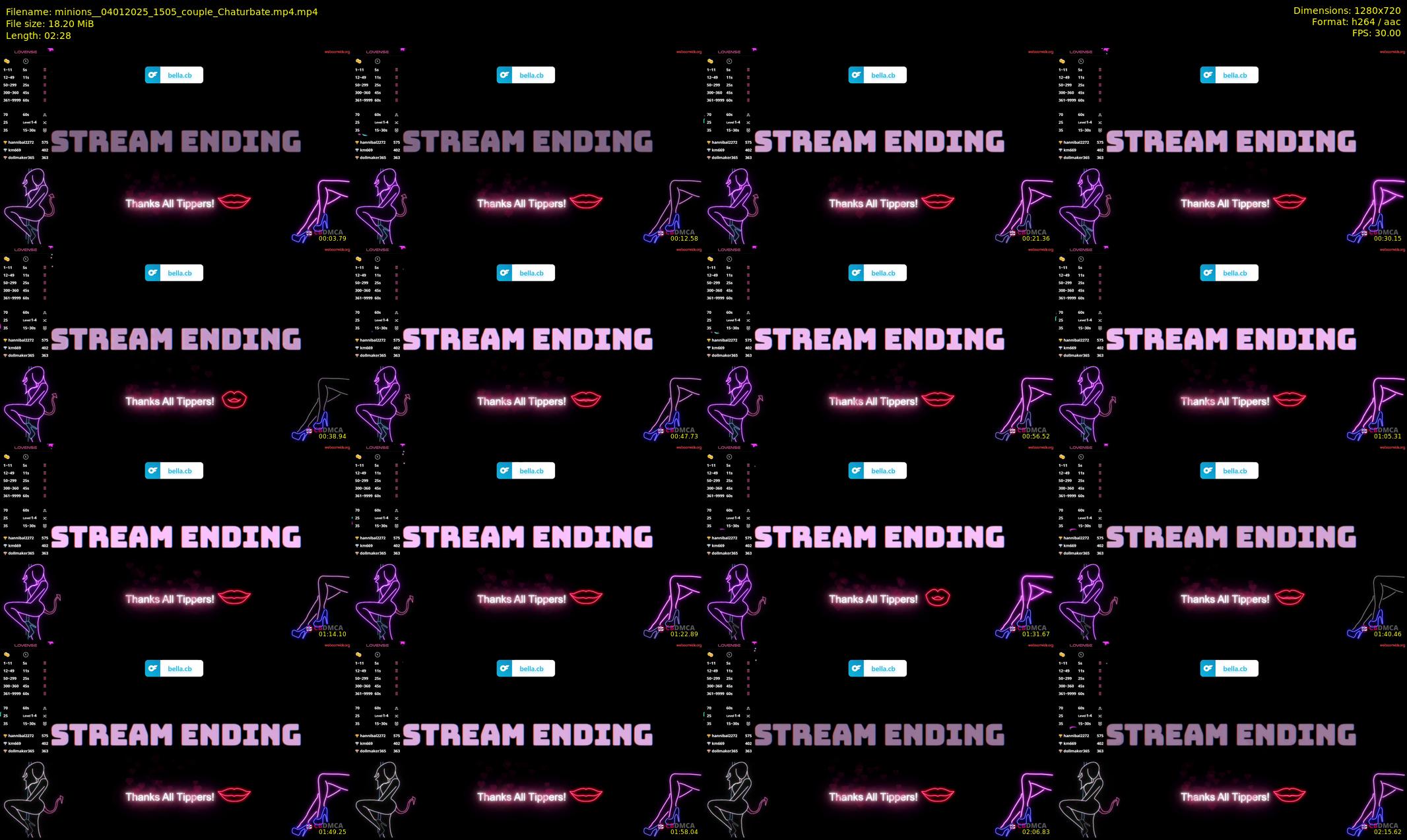 minions_ — 3 minute Chaturbate couple cam show recording, 720p, Jan 4, 2025