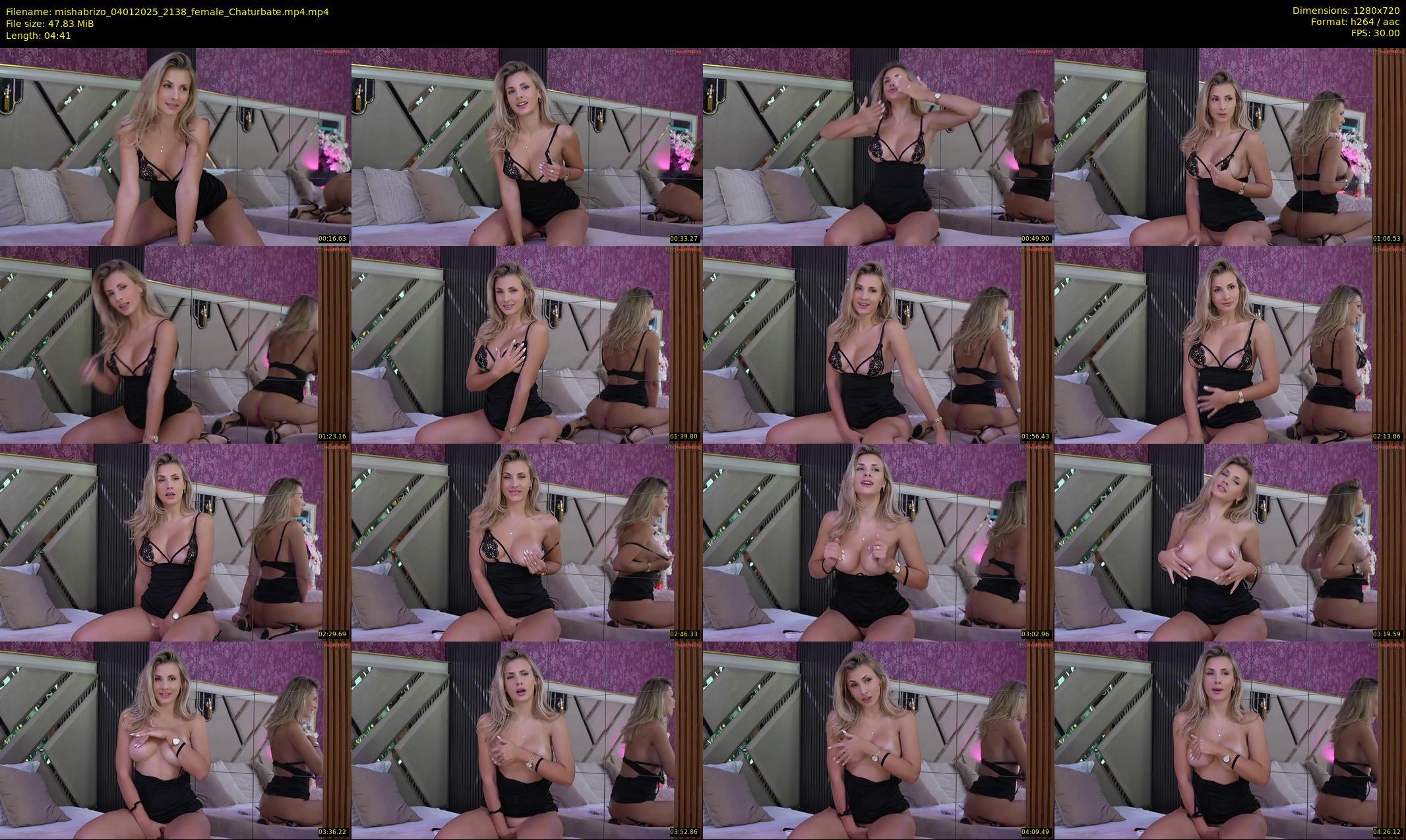 mishabrizo — 5 minute Chaturbate female cam show recording, 720p, Jan 4, 2025