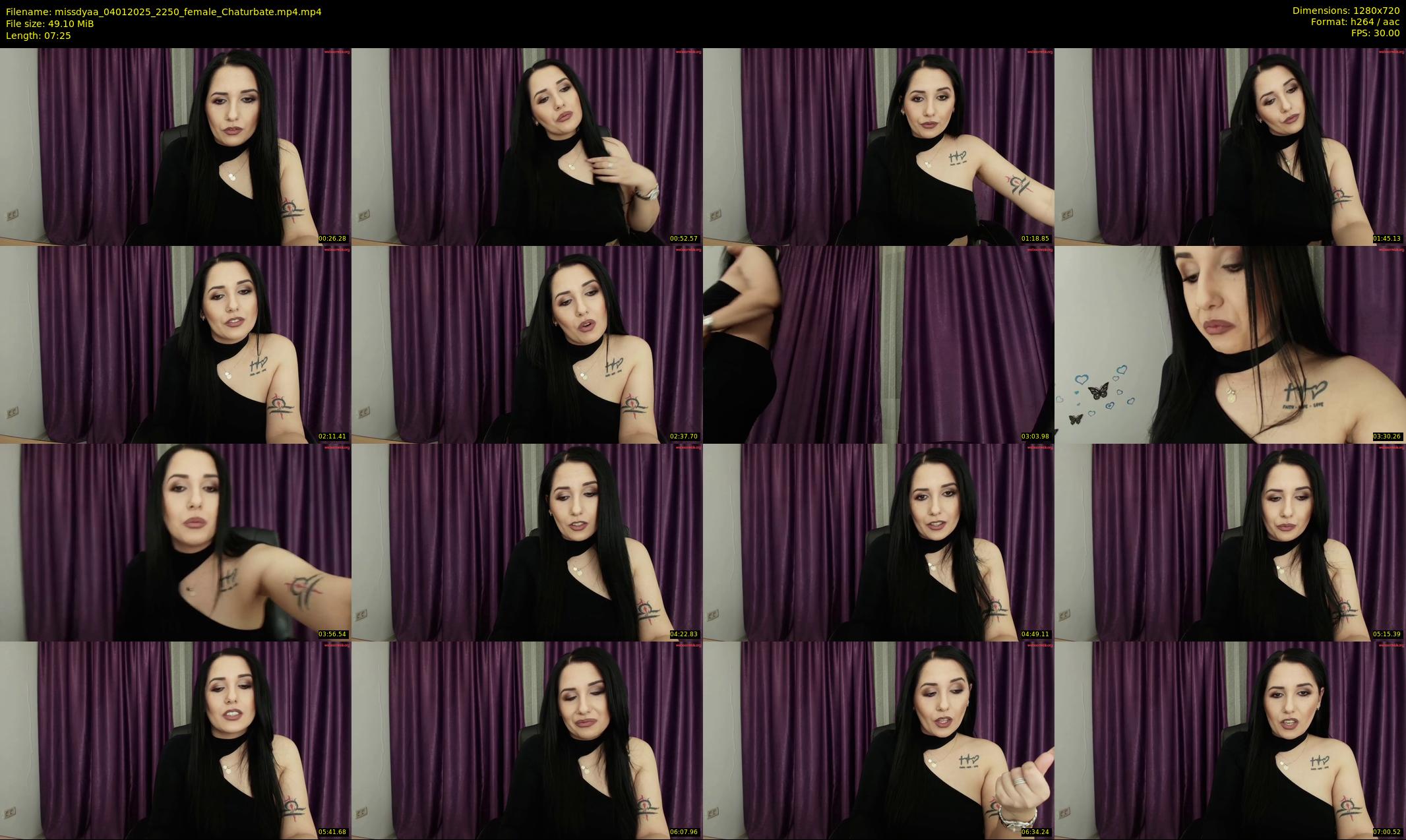 missdyaa — 8 minute Chaturbate female cam show recording, 720p, Jan 4, 2025
