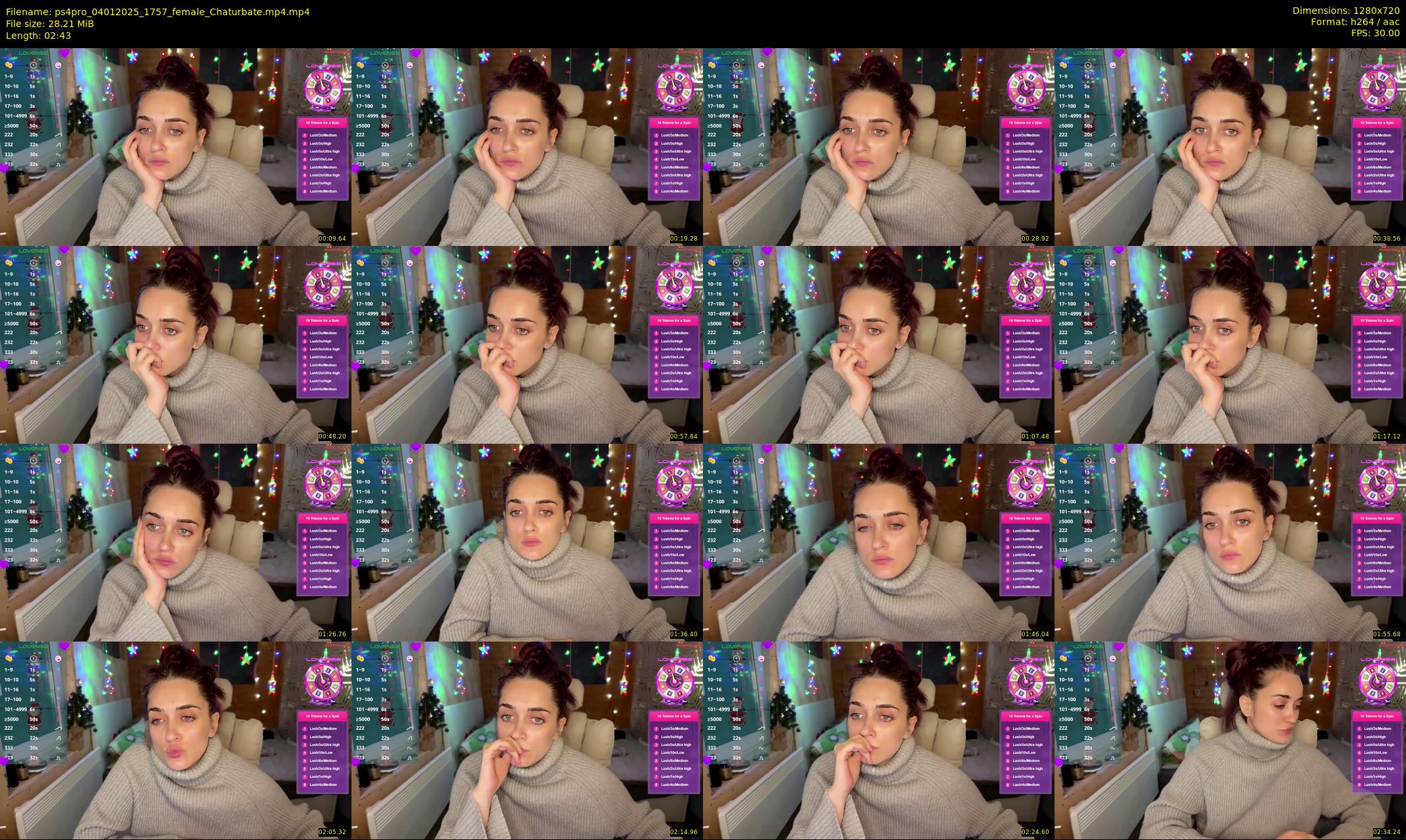 ps4pro — 3 minute Chaturbate female cam show recording, 720p, Jan 4, 2025