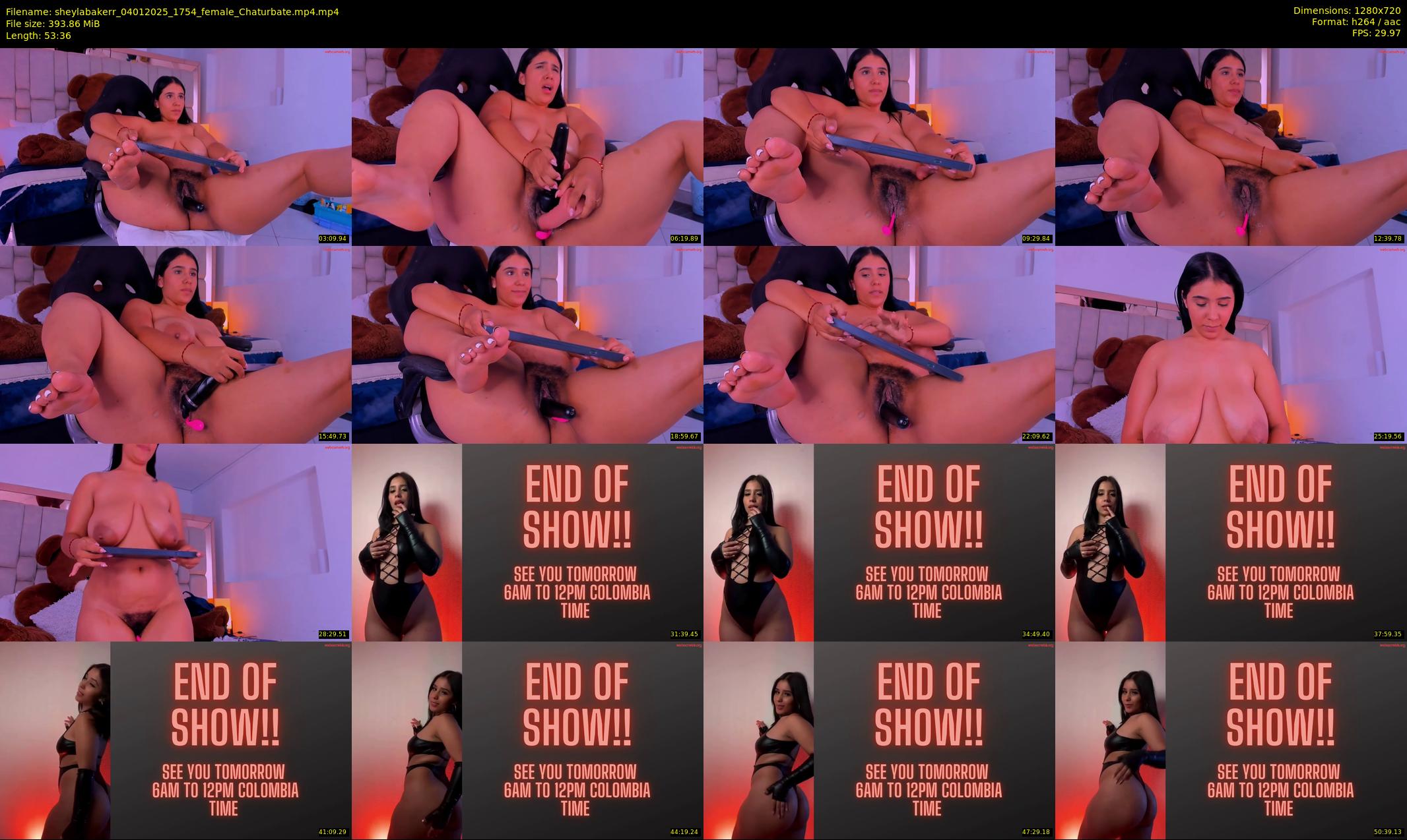 sheylabakerr — 54 minute Chaturbate female cam show recording, 720p, Jan 4, 2025