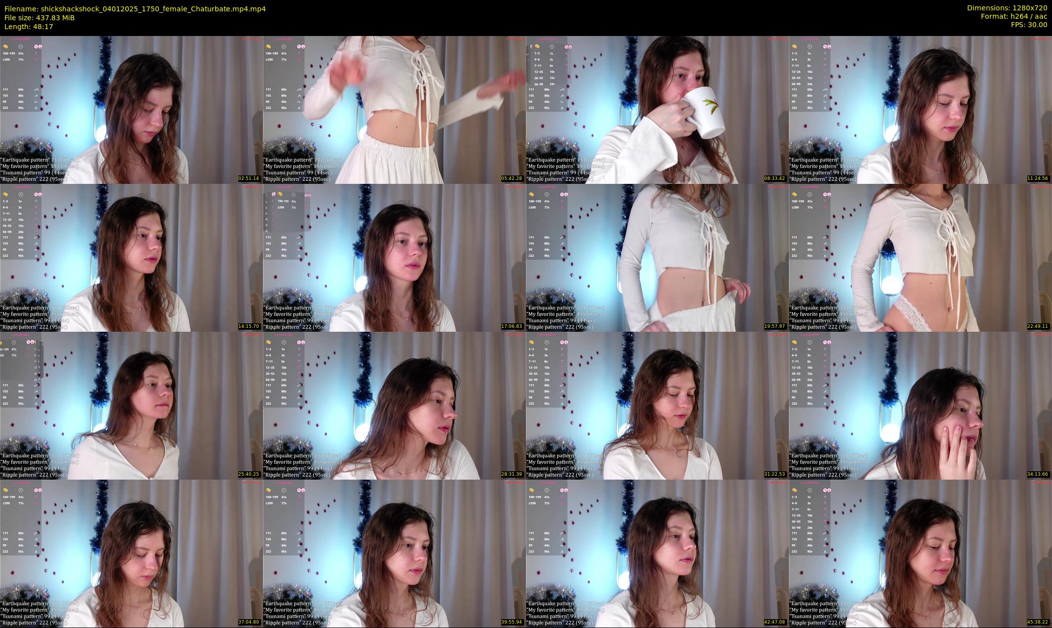 shickshackshock — 49 minute Chaturbate female cam show recording, 720p, Jan 4, 2025