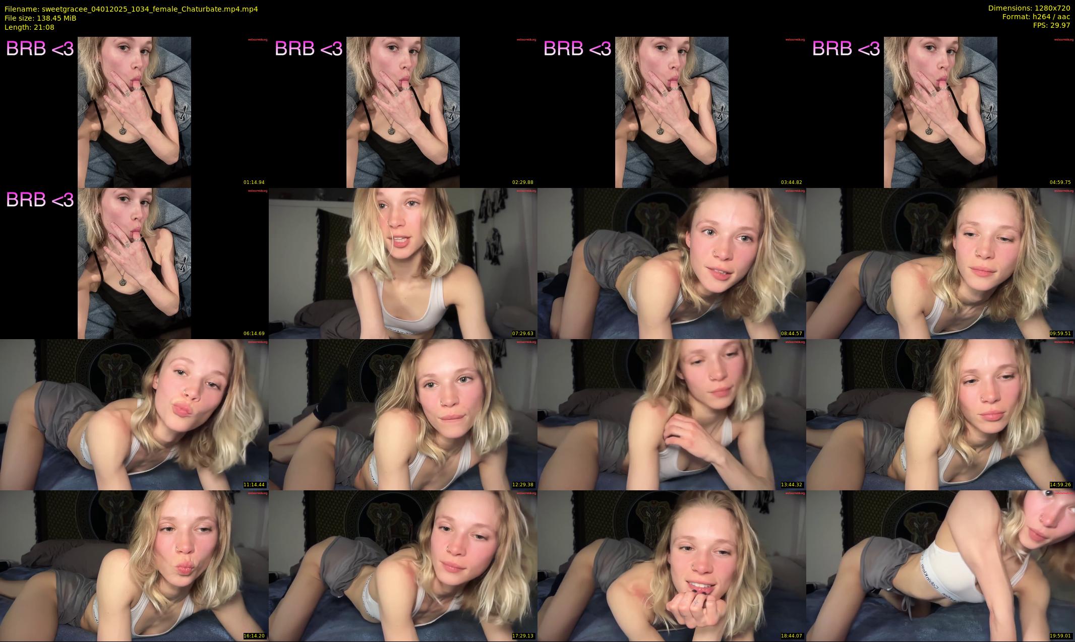 sweetgracee — 22 minute Chaturbate female cam show recording, 720p, Jan 4, 2025