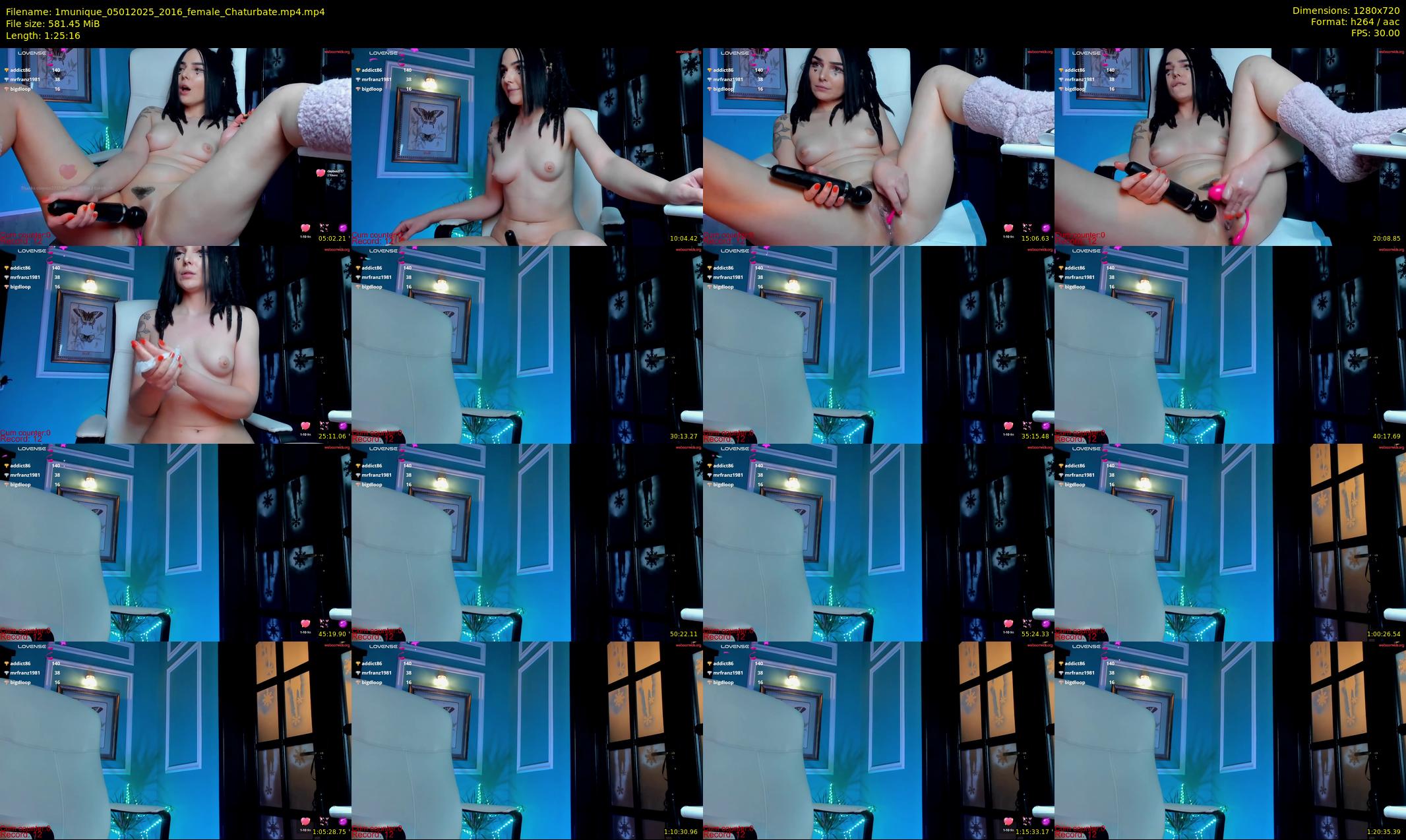 1munique — 86 minute Chaturbate female cam show recording, 720p, Jan 5, 2025