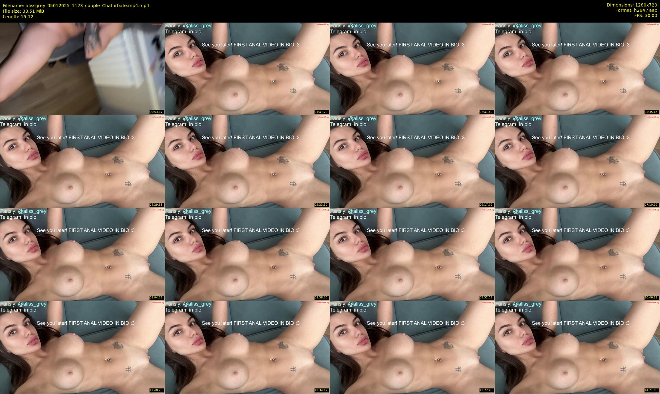 alissgrey — 16 minute Chaturbate couple cam show recording, 720p, Jan 5, 2025