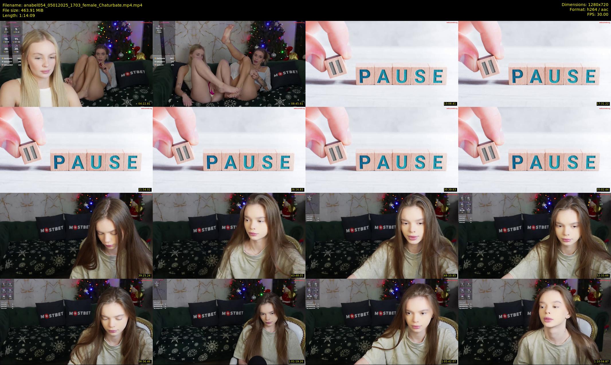 anabel054 — 75 minute Chaturbate female cam show recording, 720p, Jan 5, 2025