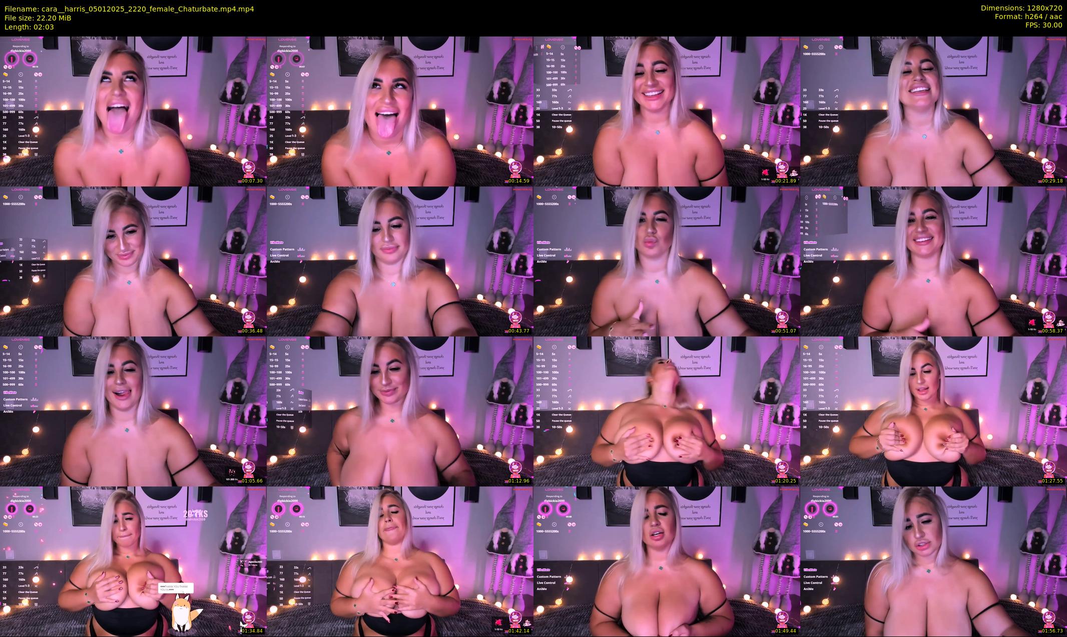 cara__harris — 3 minute Chaturbate female cam show recording, 720p, Jan 5, 2025