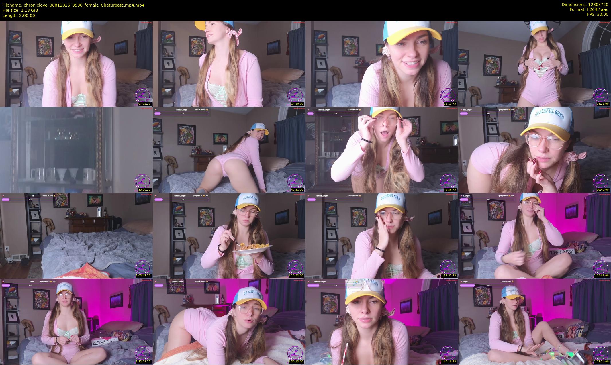 chroniclove — 120 minute Chaturbate female cam show recording, 720p, Jan 6, 2025