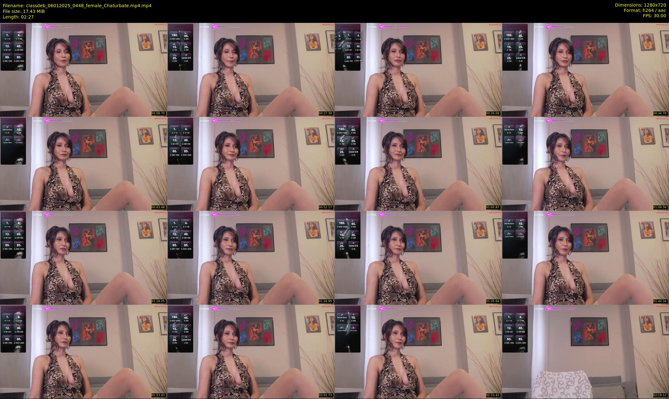 classdeb — 3 minute Chaturbate female cam show recording, 720p, Jan 6, 2025