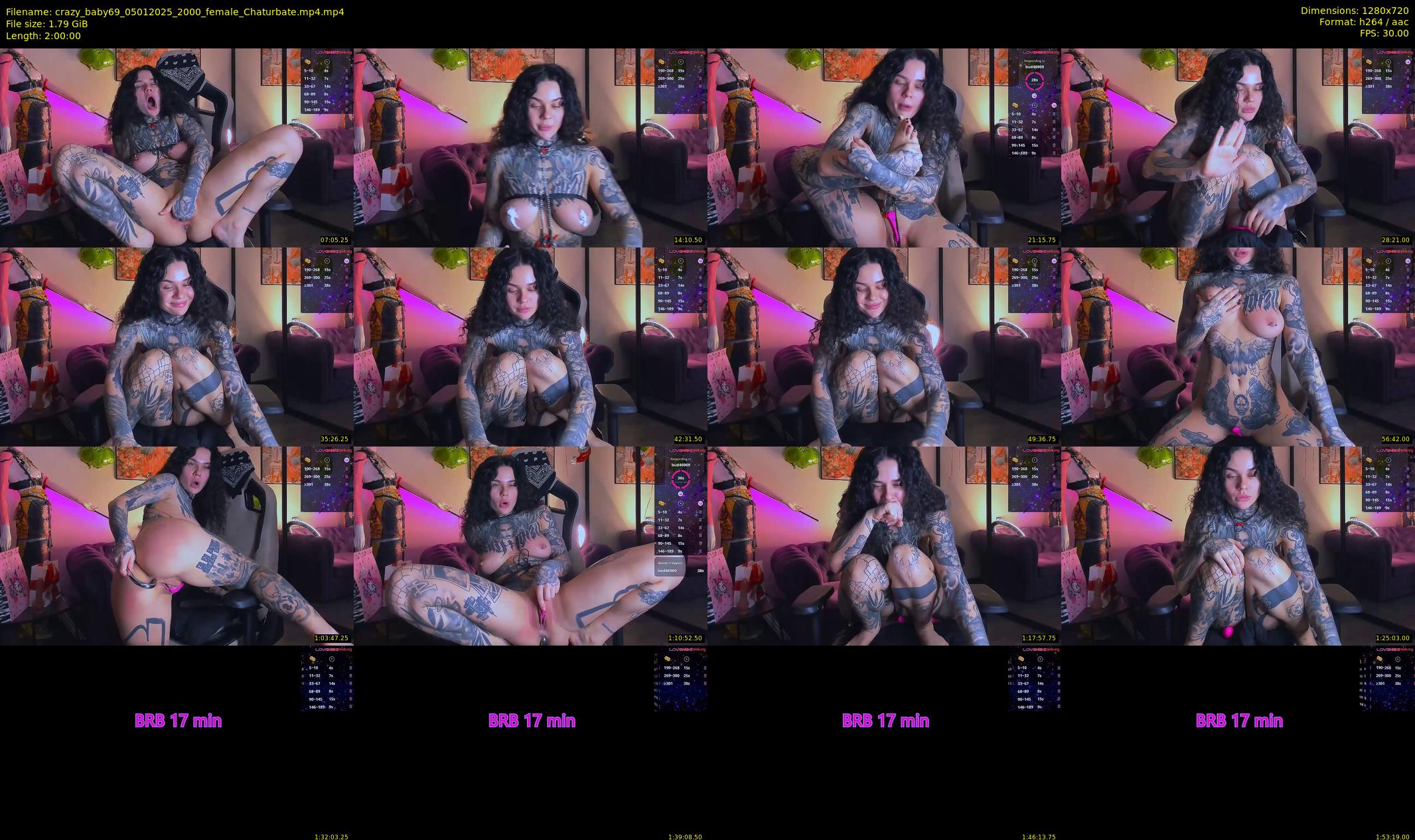 crazy_baby69 — 120 minute Chaturbate female cam show recording, 720p, Jan 5, 2025