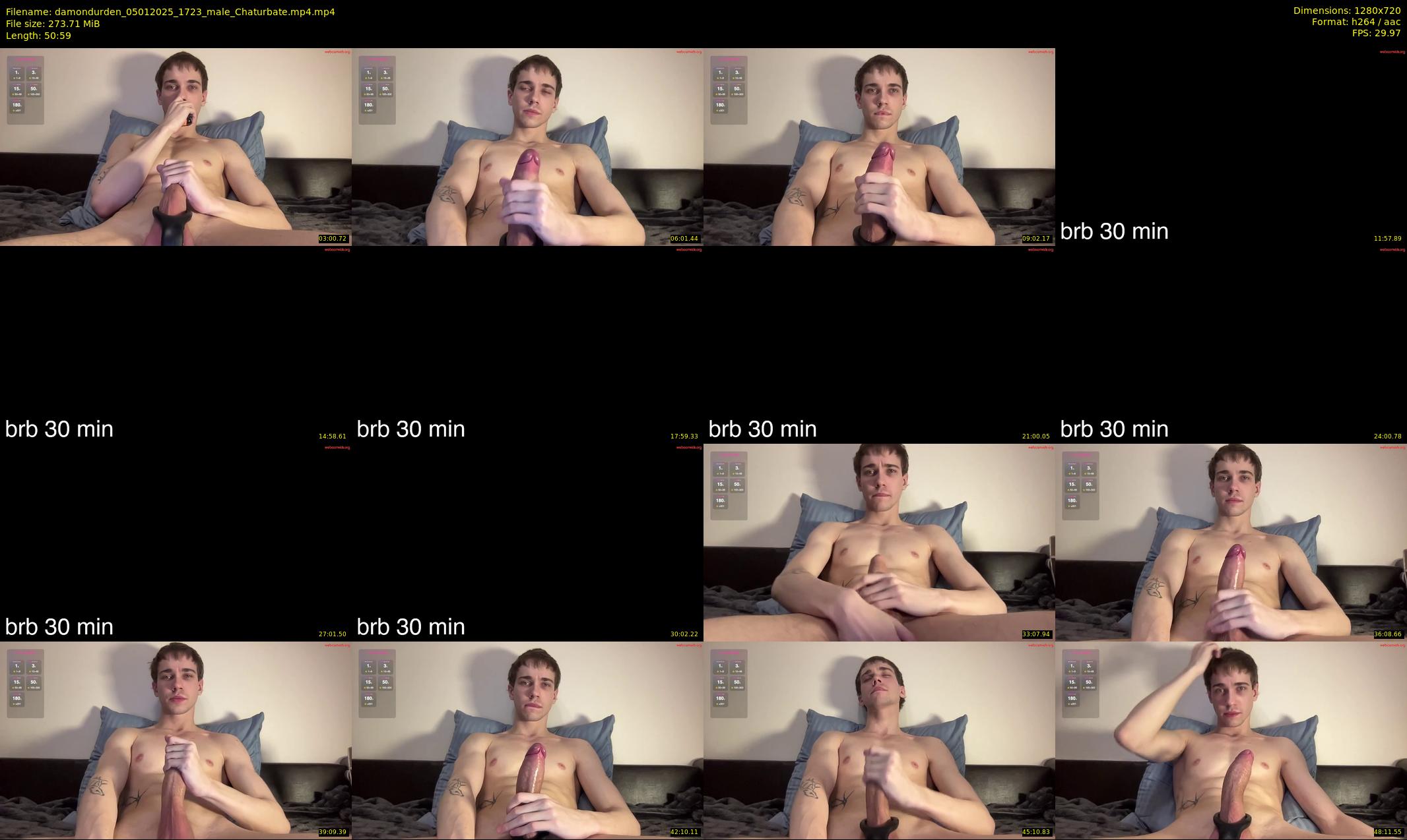 damondurden — 51 minute Chaturbate male cam show recording, 720p, Jan 5, 2025