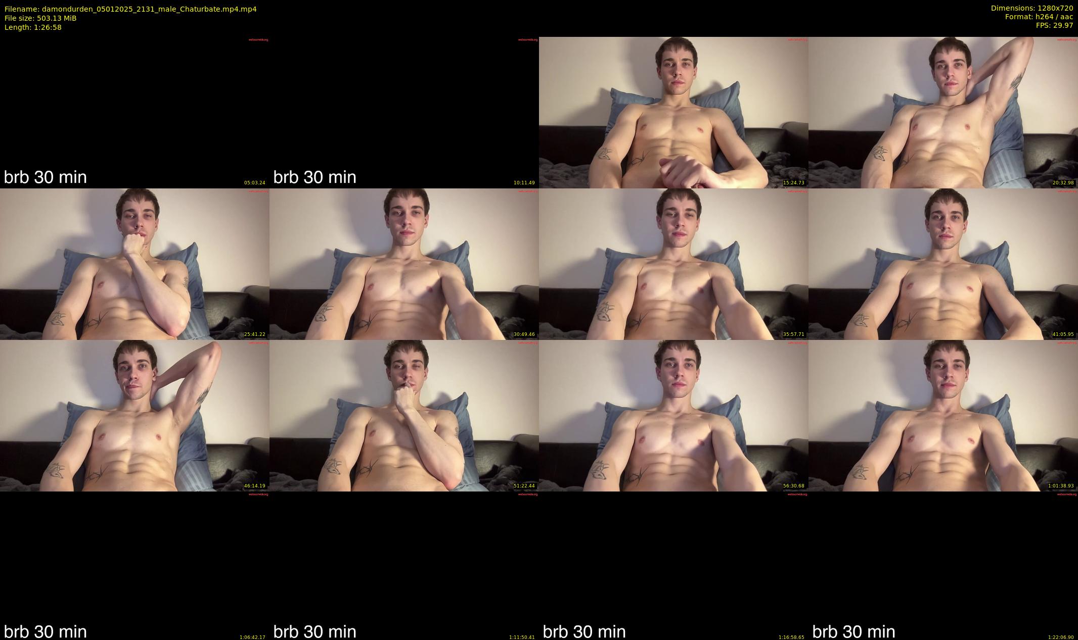damondurden — 87 minute Chaturbate male cam show recording, 720p, Jan 5, 2025