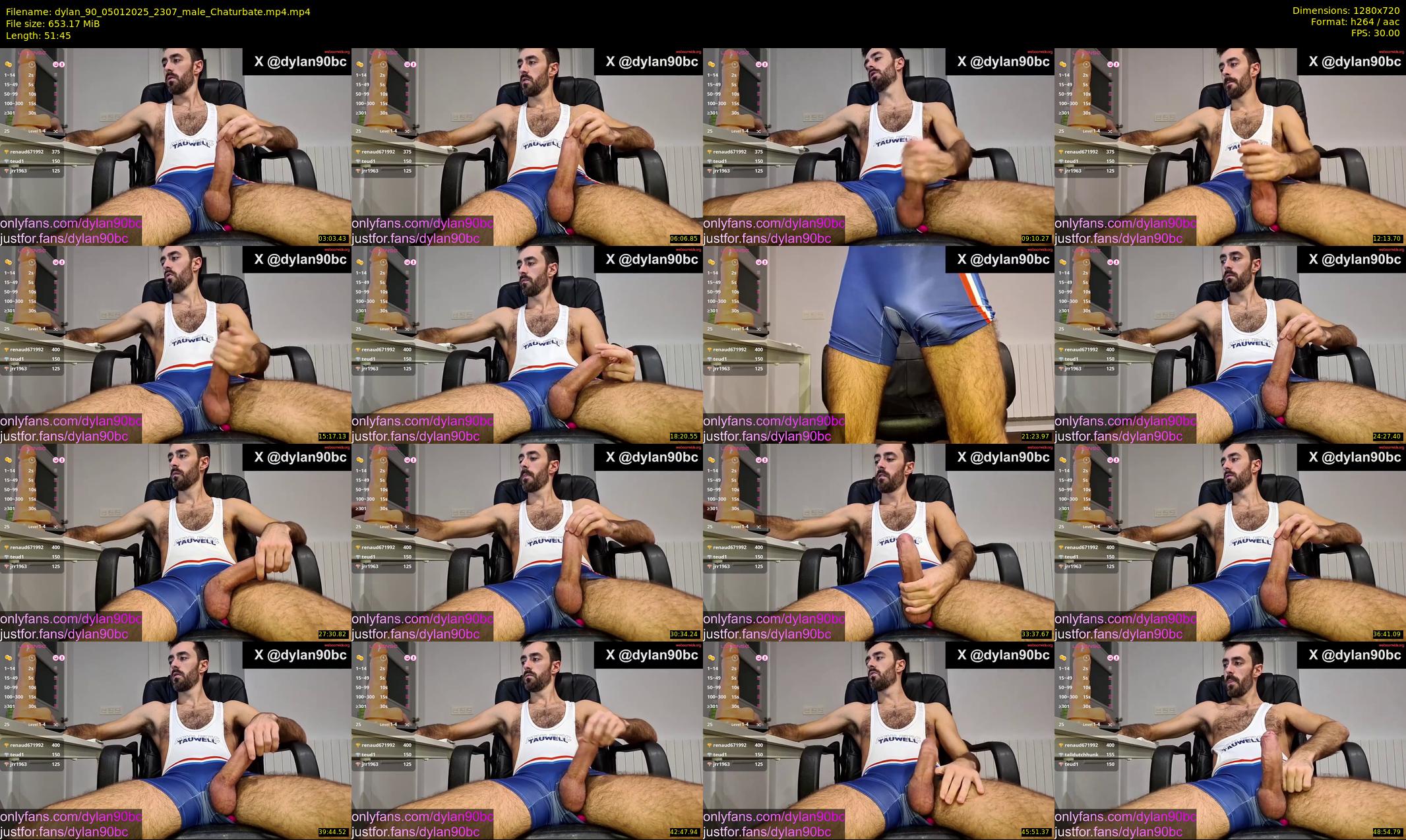 dylan_90 — 52 minute Chaturbate male cam show recording, 720p, Jan 5, 2025