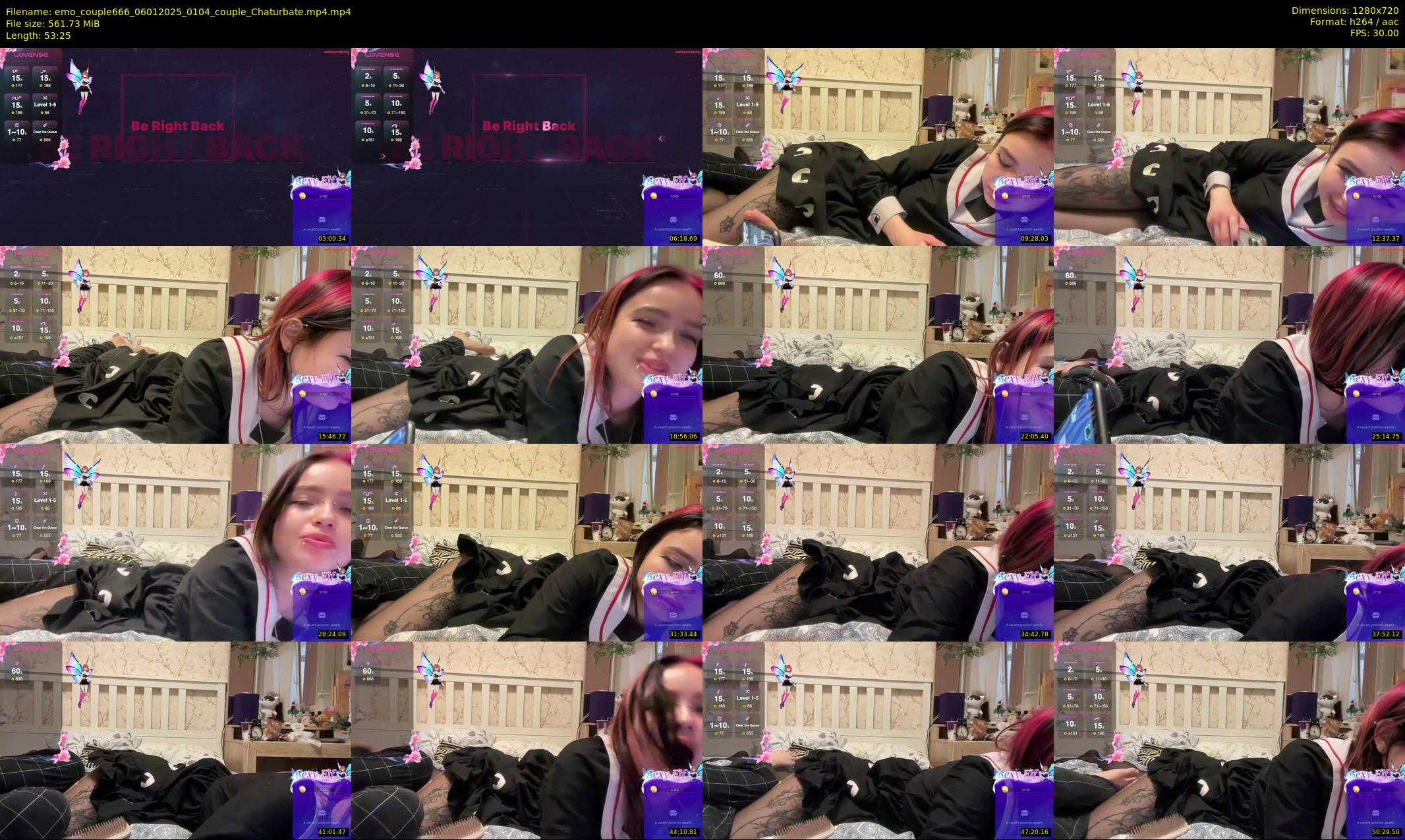 emo_couple666 — 54 minute Chaturbate couple cam show recording, 720p, Jan 6, 2025
