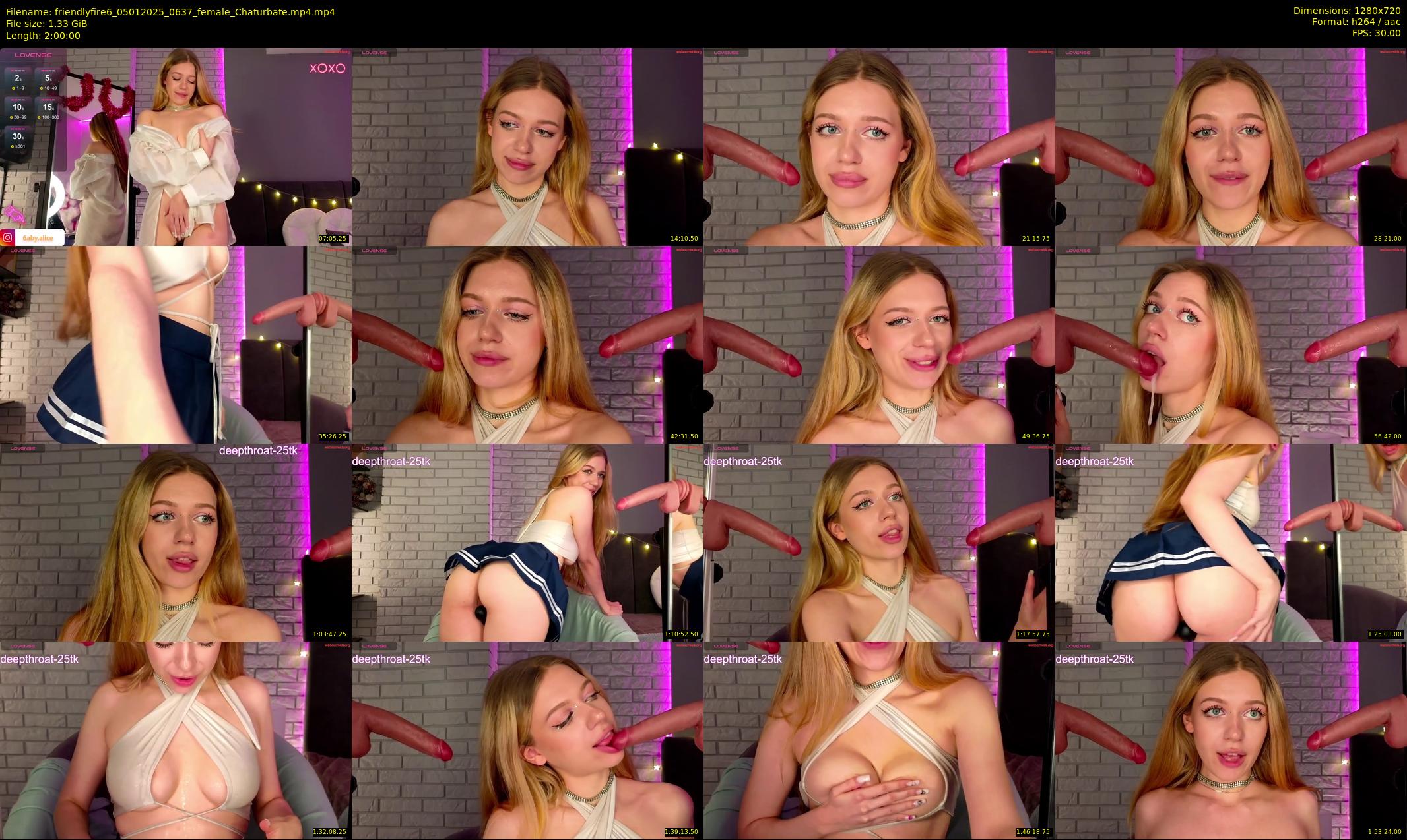 friendlyfire6 — 120 minute Chaturbate female cam show recording, 720p, Jan 5, 2025