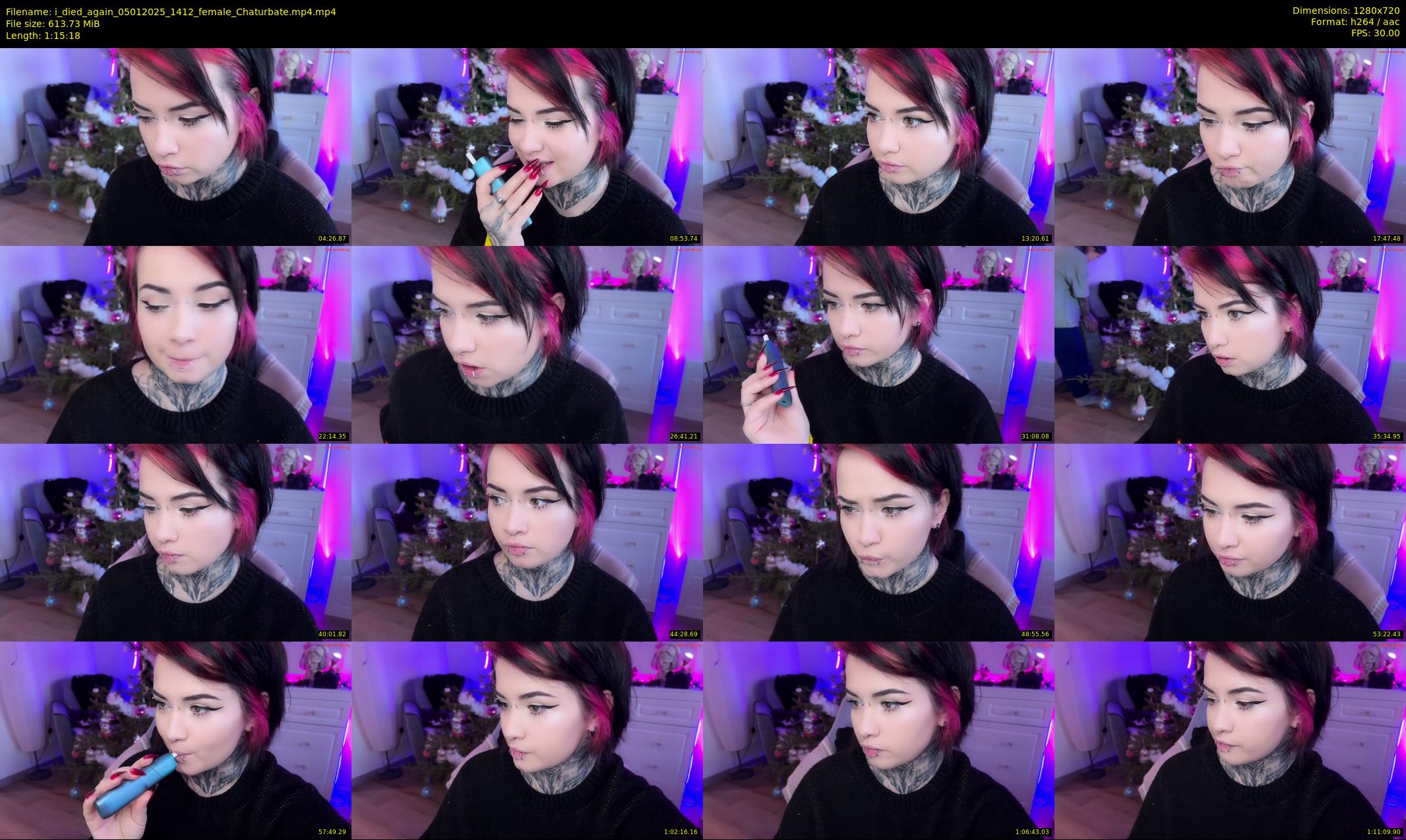 i_died_again — 76 minute Chaturbate female cam show recording, 720p, Jan 5, 2025