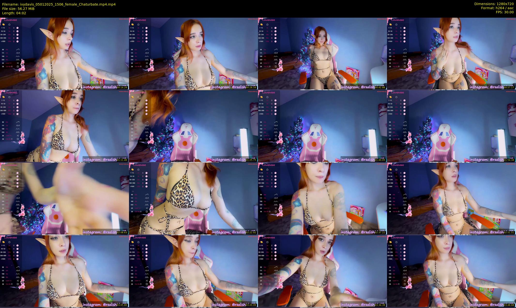 ivydavis — 5 minute Chaturbate female cam show recording, 720p, Jan 5, 2025
