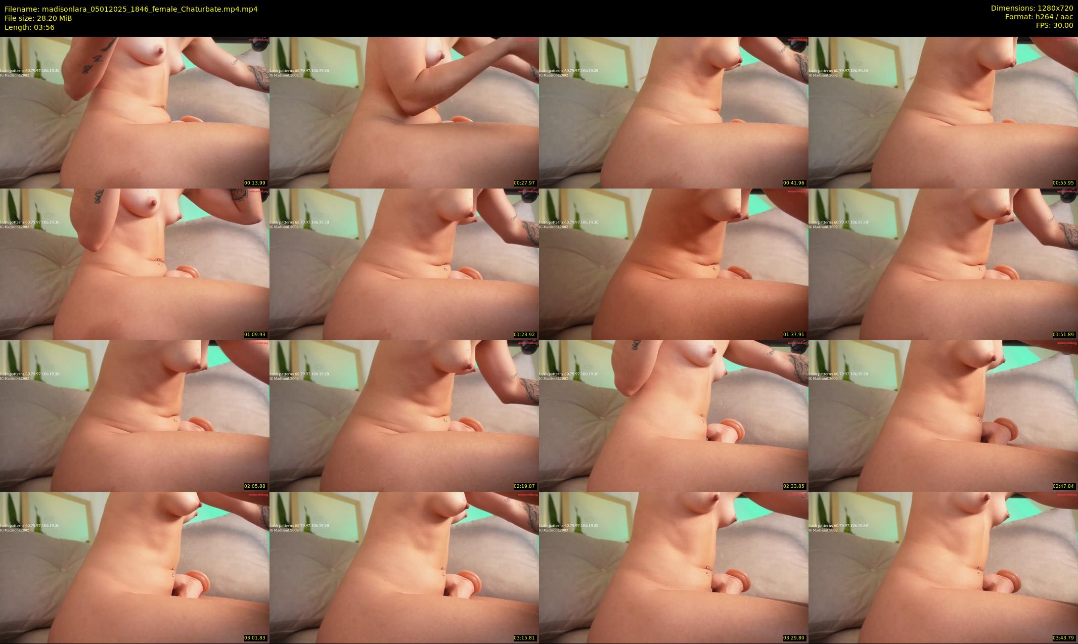 madisonlara — 4 minute Chaturbate female cam show recording, 720p, Jan 5, 2025