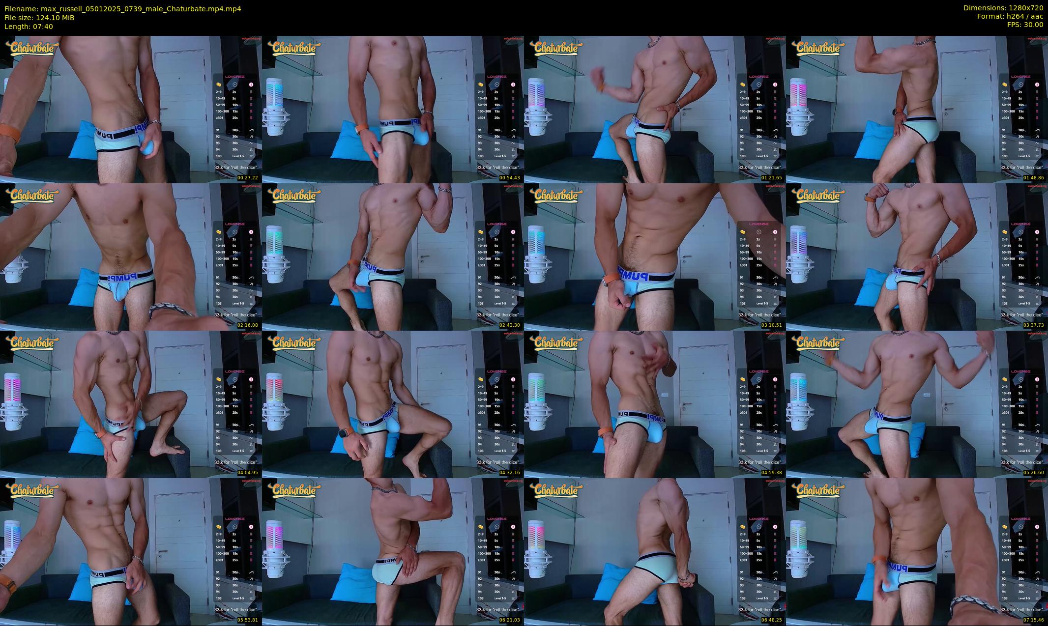 max_russell — 8 minute Chaturbate male cam show recording, 720p, Jan 5, 2025