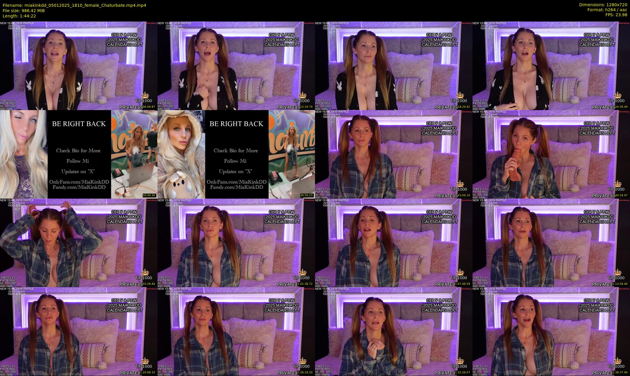 miakinkdd — 105 minute Chaturbate female cam show recording, 720p, Jan 5, 2025