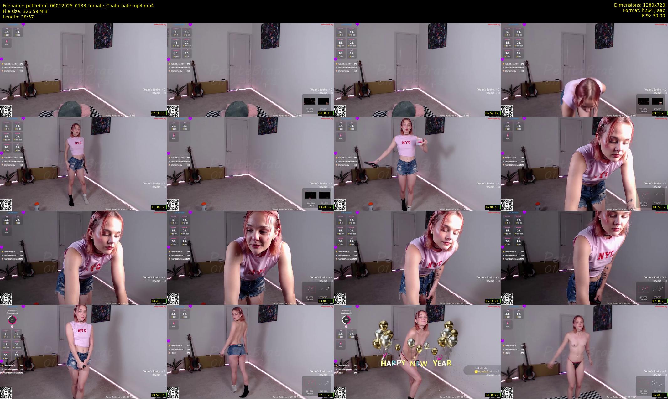 petitebrat — 39 minute Chaturbate female cam show recording, 720p, Jan 6, 2025