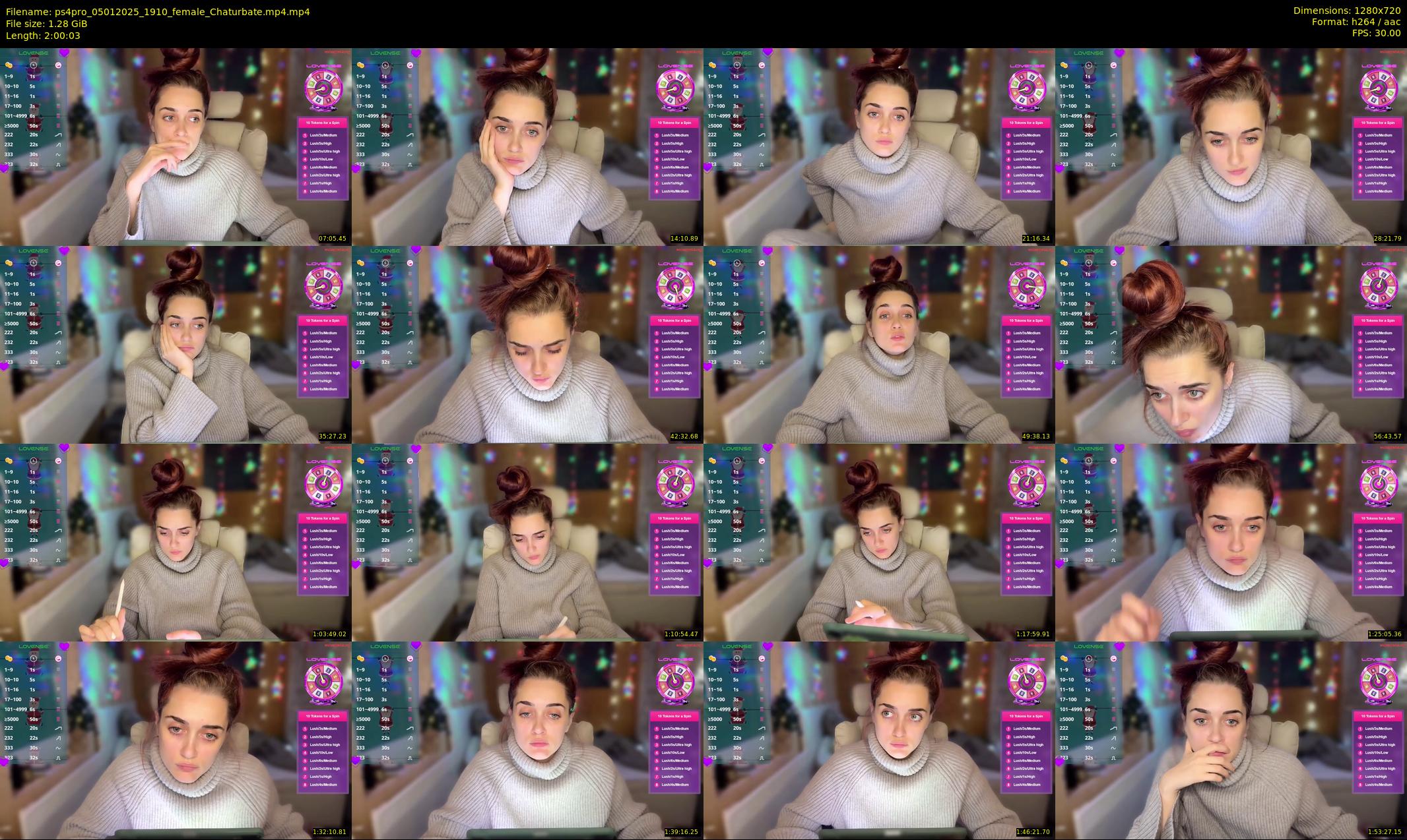 ps4pro — 121 minute Chaturbate female cam show recording, 720p, Jan 5, 2025