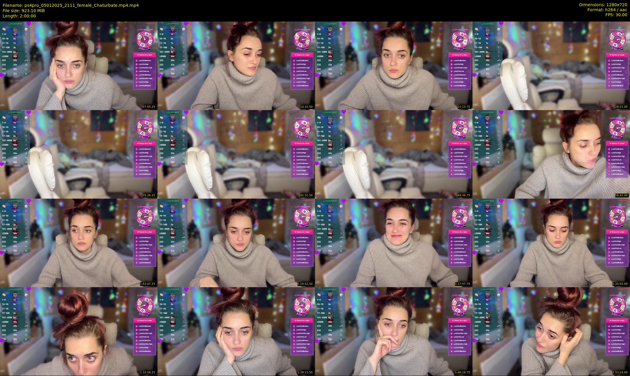 ps4pro — 120 minute Chaturbate female cam show recording, 720p, Jan 5, 2025