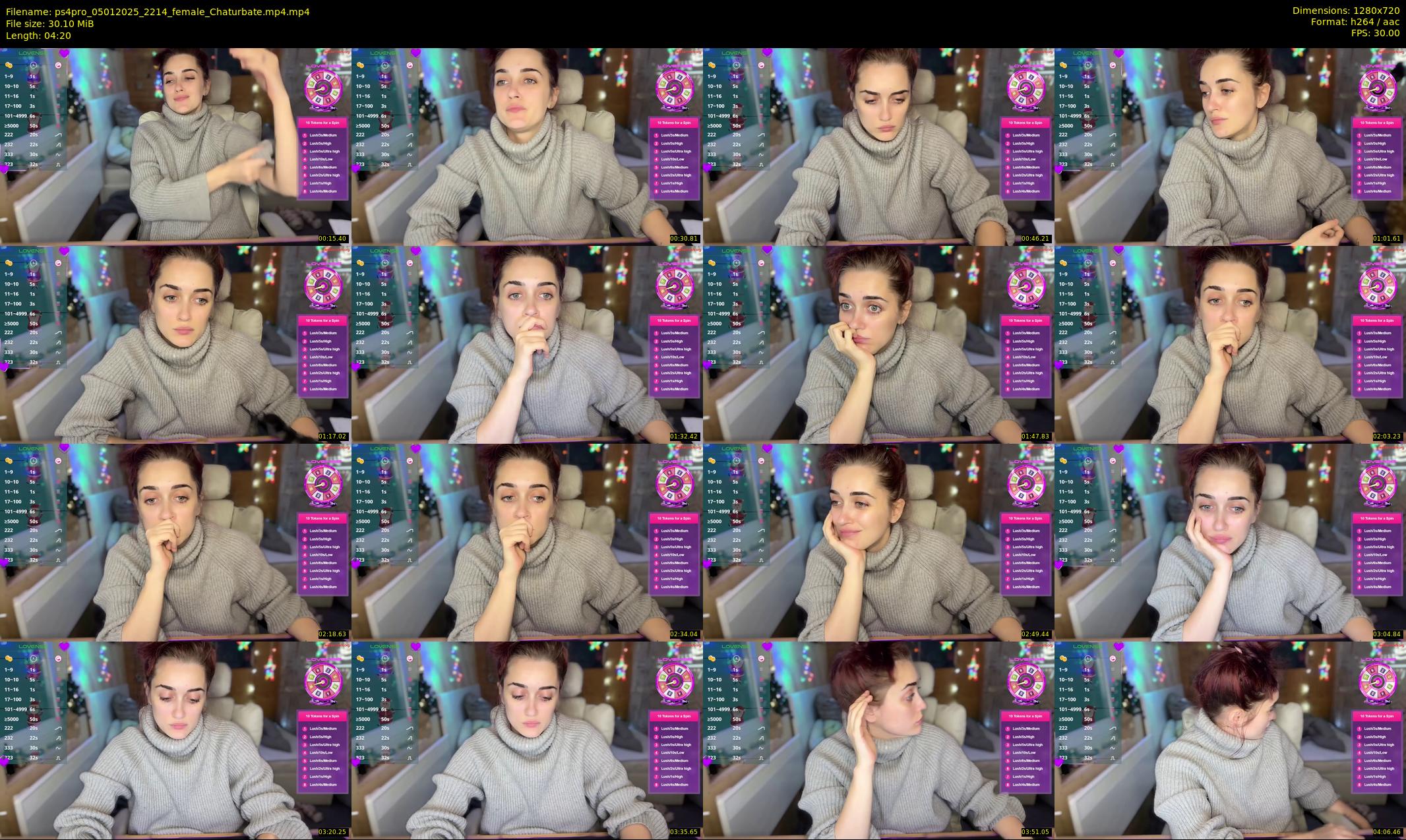 ps4pro — 5 minute Chaturbate female cam show recording, 720p, Jan 5, 2025