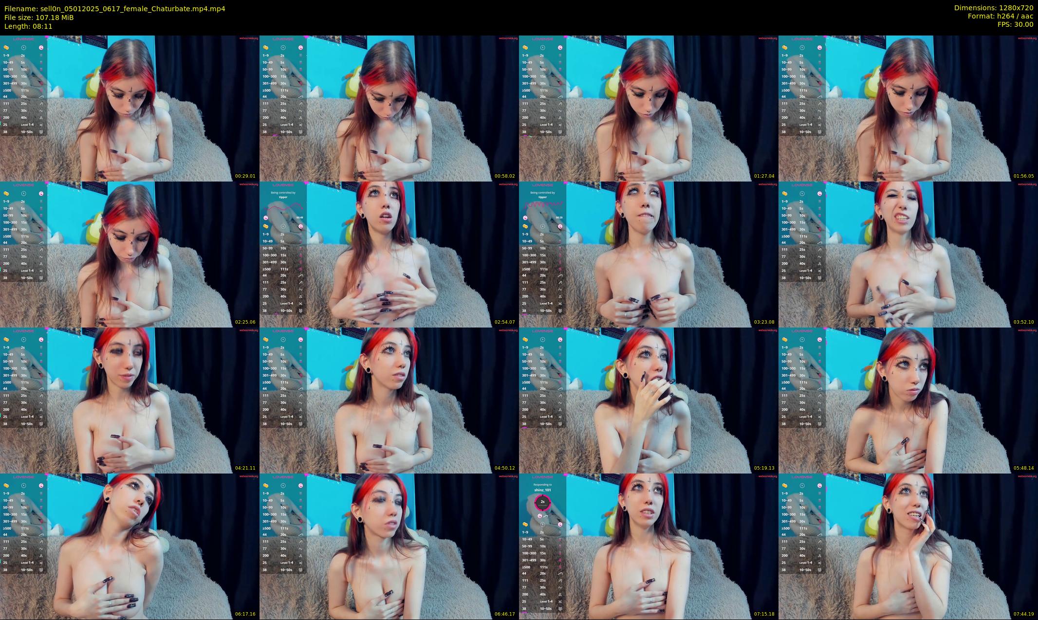 sell0n — 9 minute Chaturbate female cam show recording, 720p, Jan 5, 2025