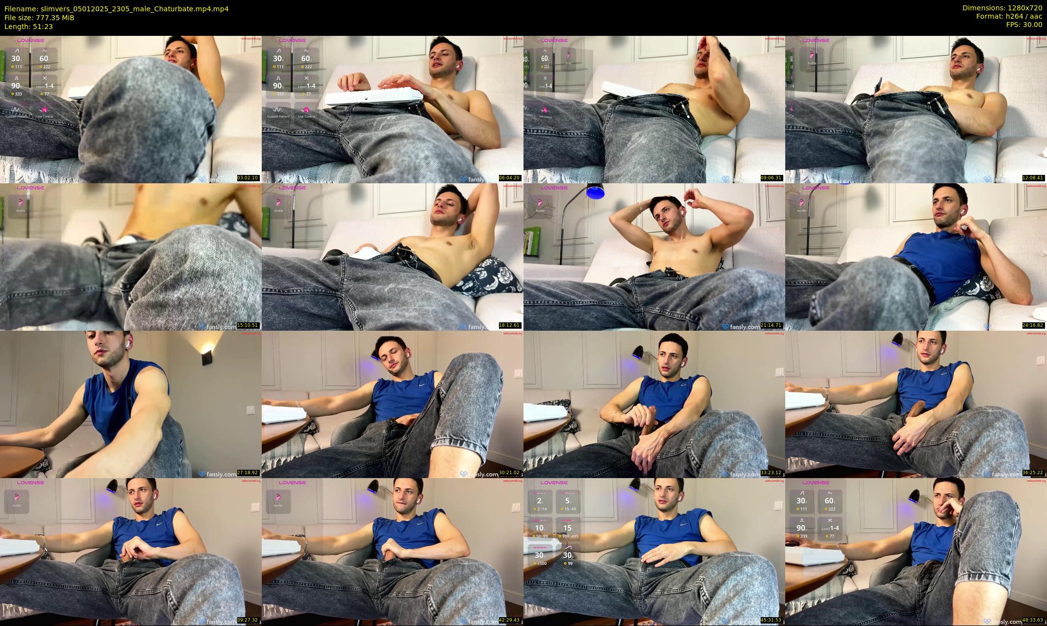 slimvers — 52 minute Chaturbate male cam show recording, 720p, Jan 5, 2025