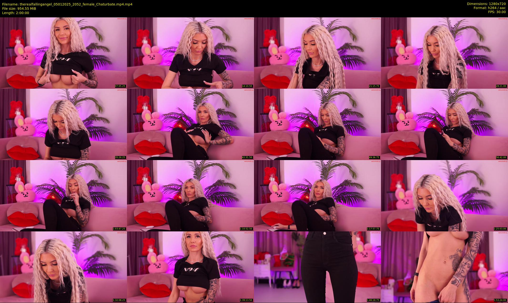 therealfallingangel — 120 minute Chaturbate female cam show recording, 720p, Jan 5, 2025