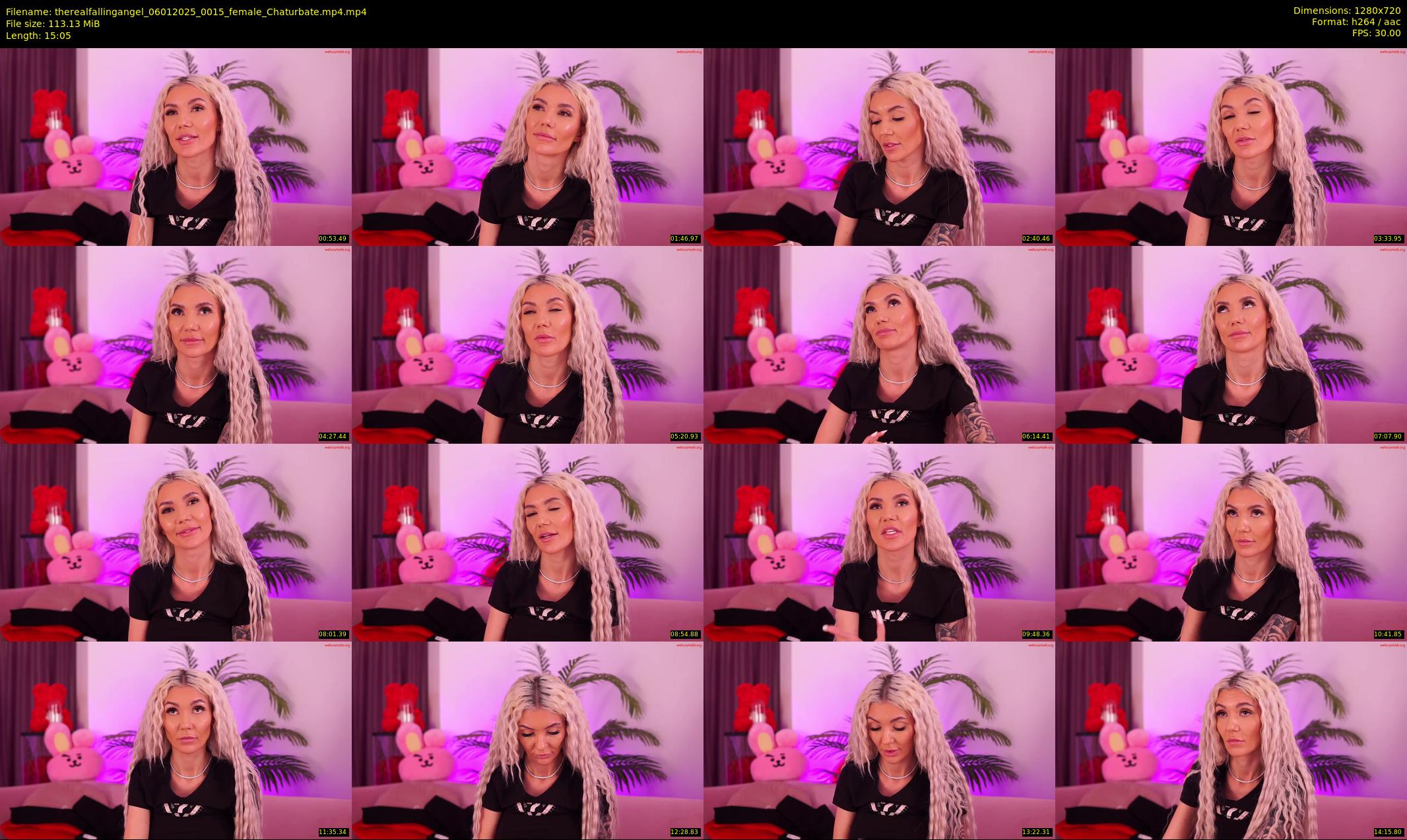 therealfallingangel — 16 minute Chaturbate female cam show recording, 720p, Jan 6, 2025