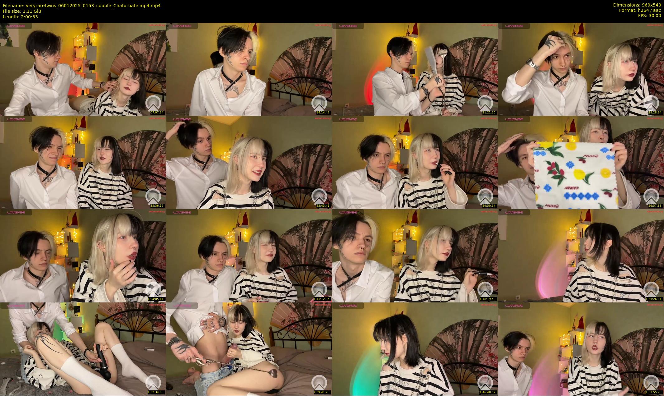 veryraretwins — 121 minute Chaturbate couple cam show recording, 480p, Jan 6, 2025