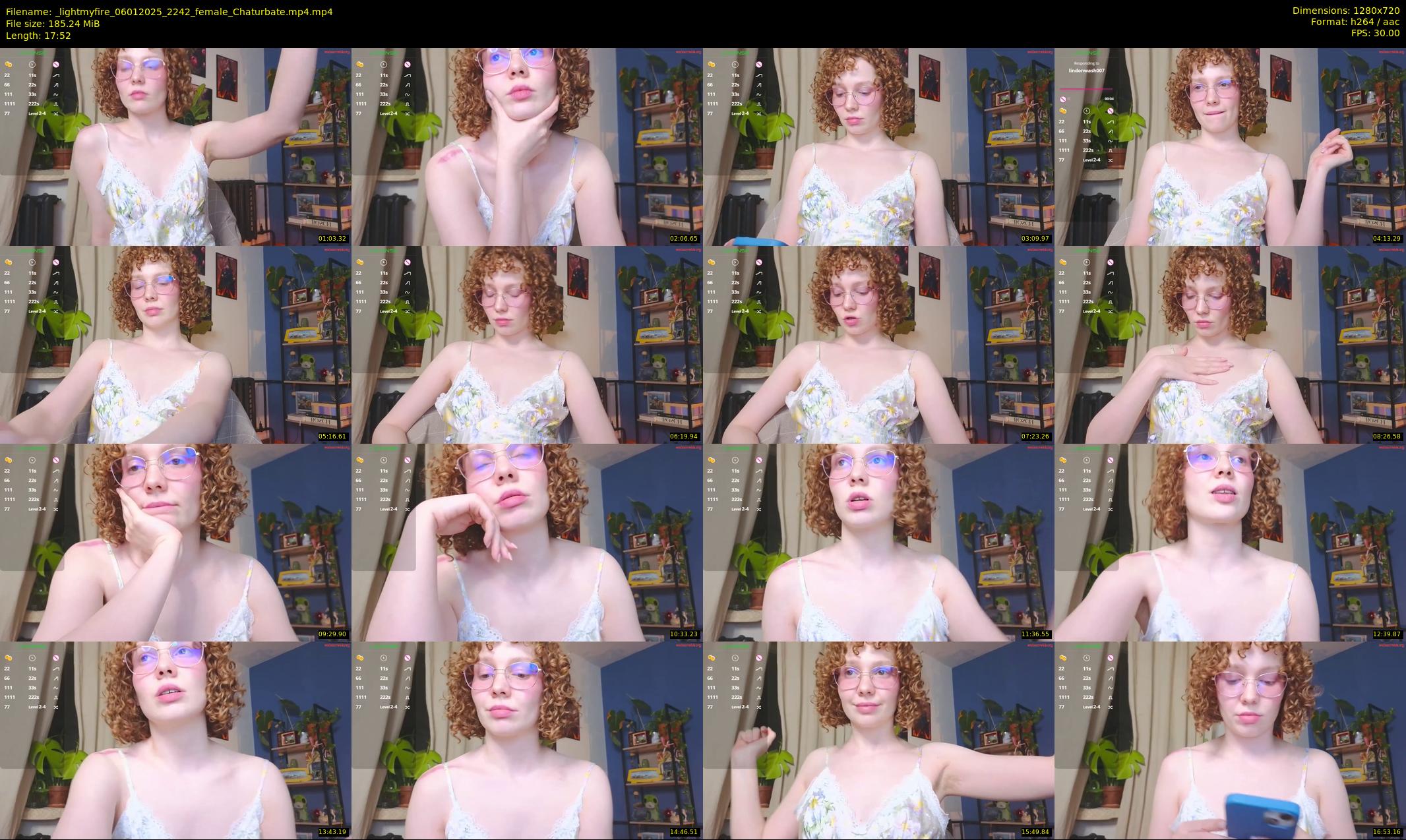 _lightmyfire — 18 minute Chaturbate female cam show recording, 720p, Jan 6, 2025