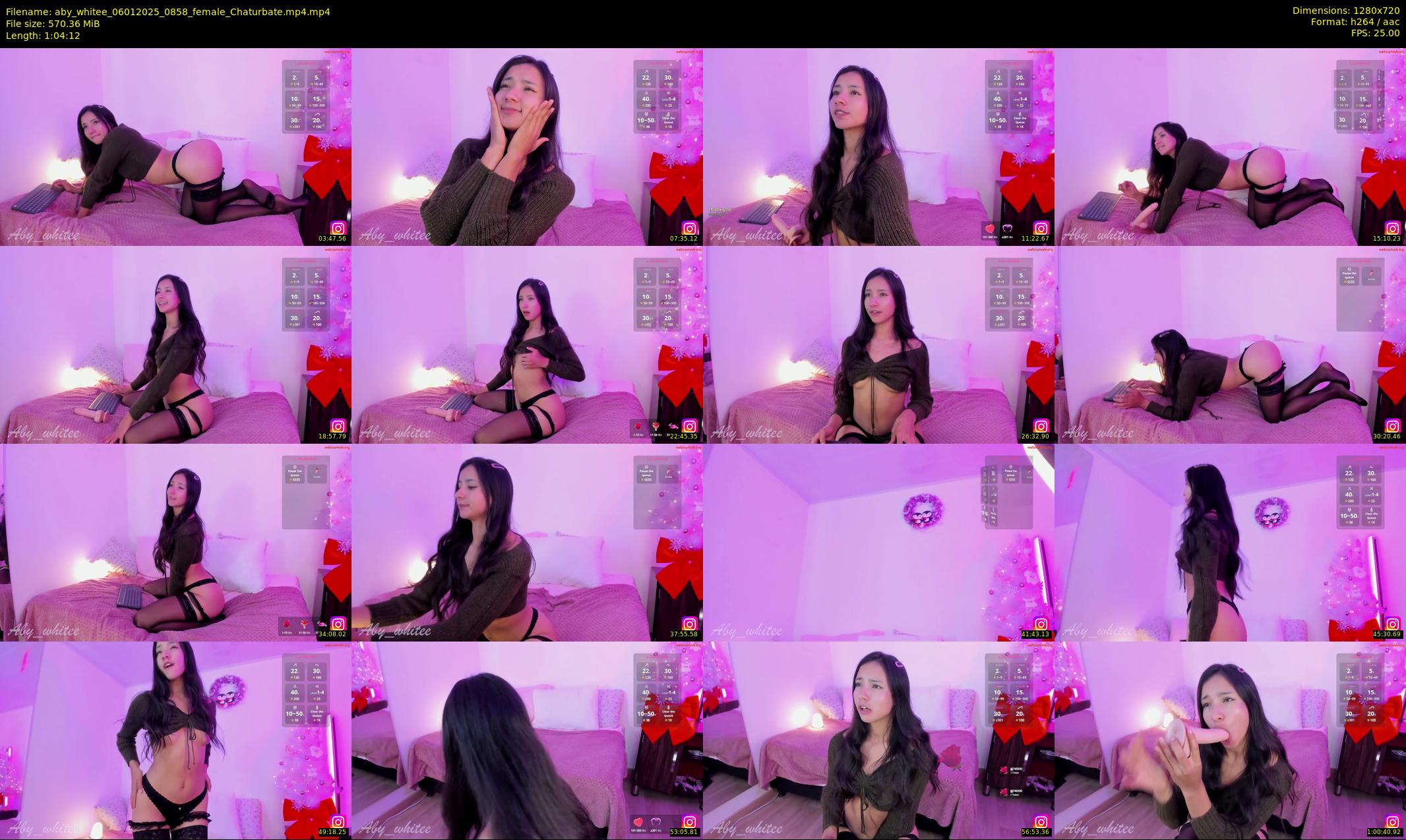 aby_whitee — 65 minute Chaturbate female cam show recording, 720p, Jan 6, 2025