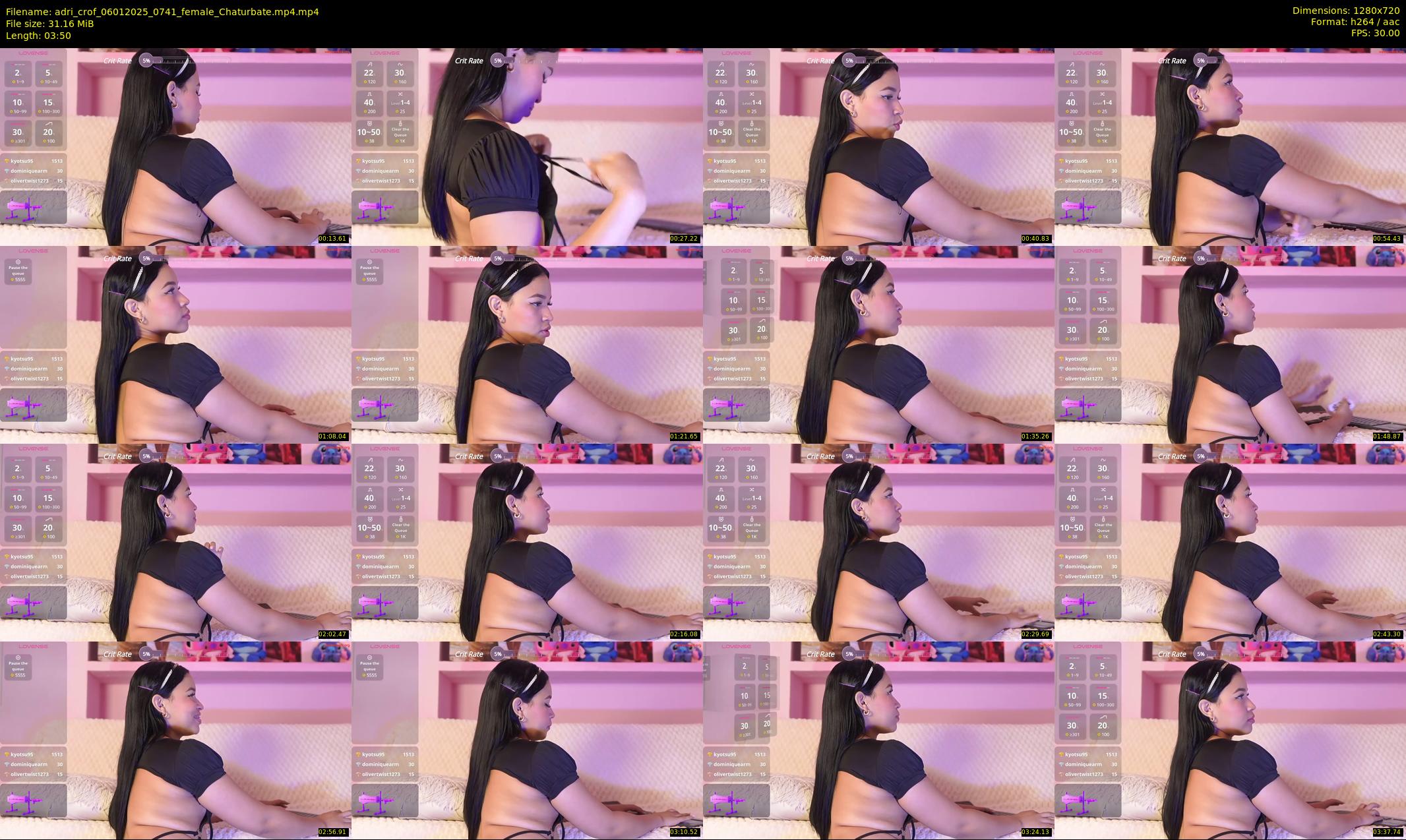 adri_crof — 4 minute Chaturbate female cam show recording, 720p, Jan 6, 2025
