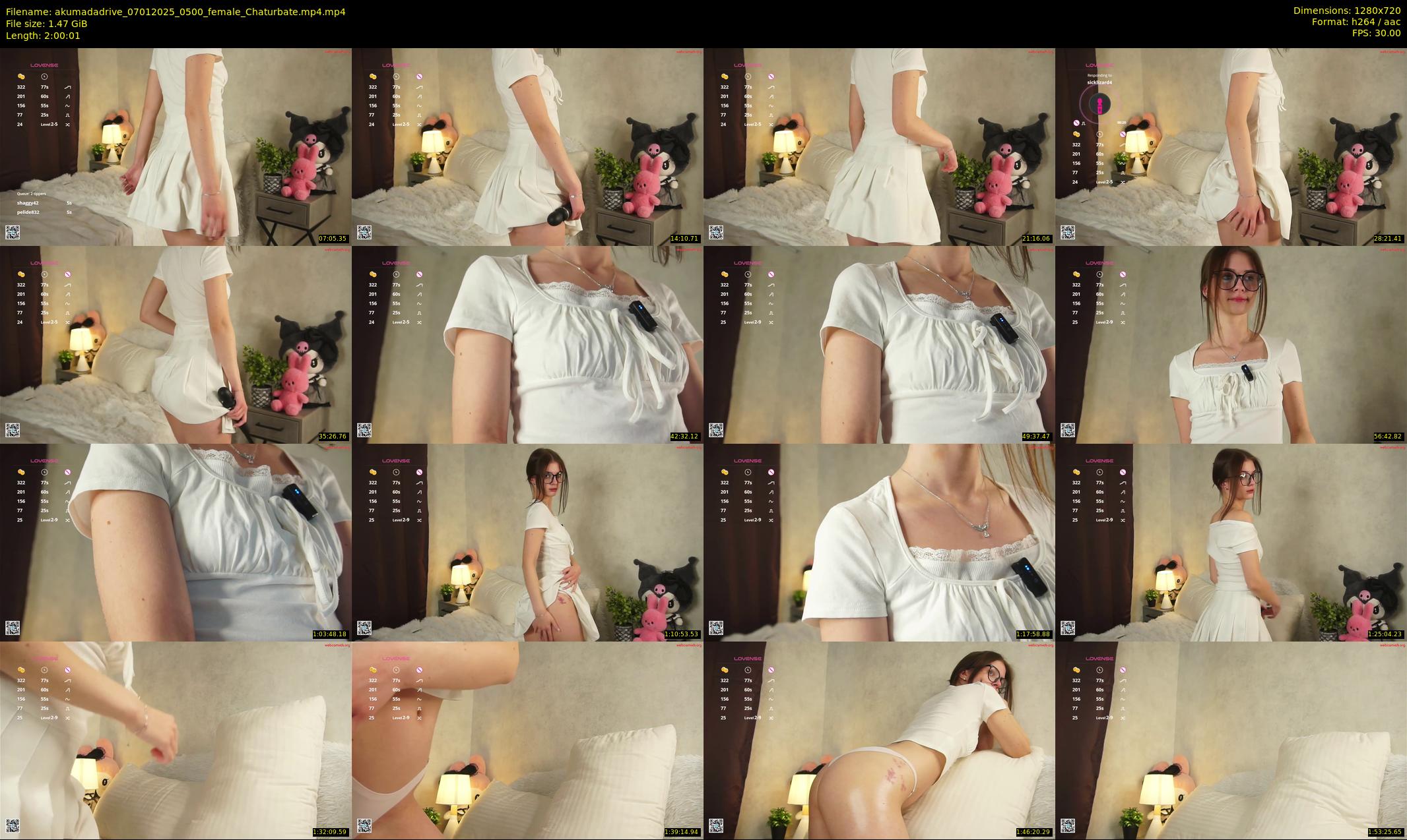 akumadadrive — 121 minute Chaturbate female cam show recording, 720p, Jan 7, 2025