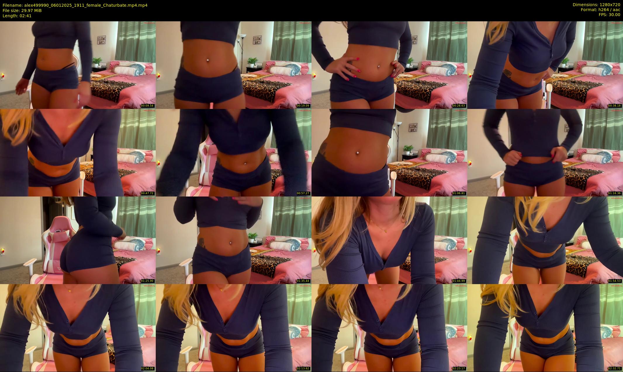 alex499990 — 3 minute Chaturbate female cam show recording, 720p, Jan 6, 2025