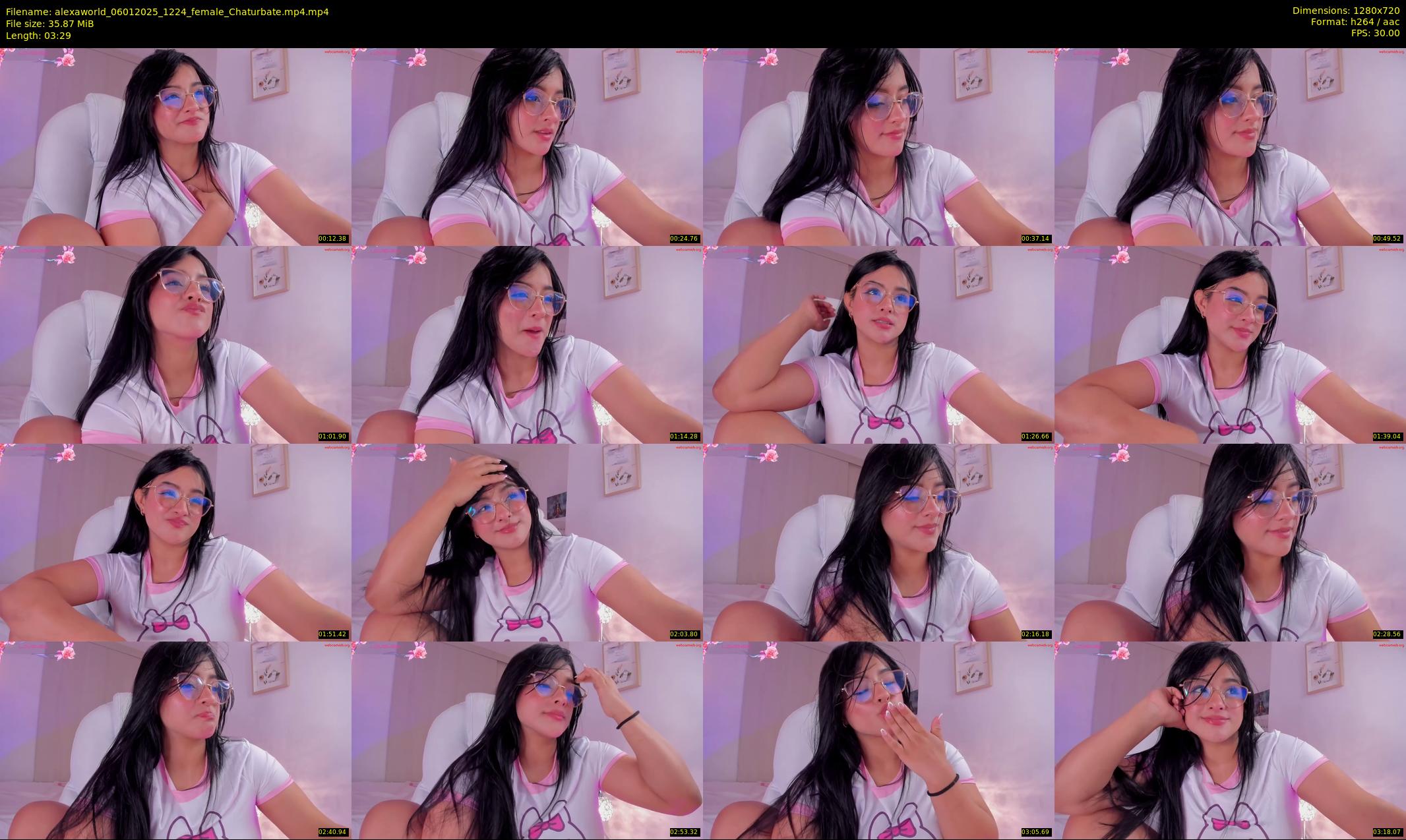 alexaworld — 4 minute Chaturbate female cam show recording, 720p, Jan 6, 2025