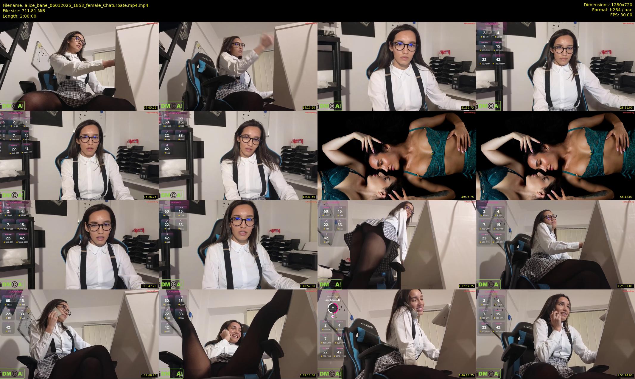 alice_bane — 120 minute Chaturbate female cam show recording, 720p, Jan 6, 2025