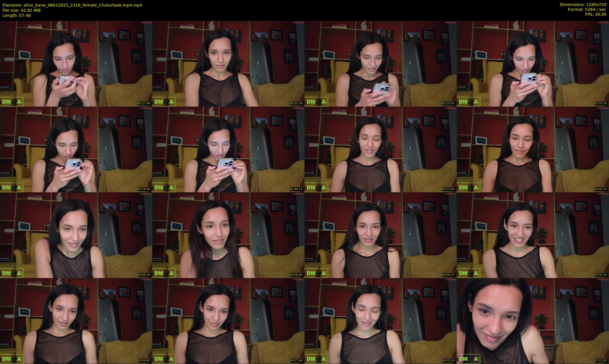 alice_bane — 8 minute Chaturbate female cam show recording, 720p, Jan 6, 2025