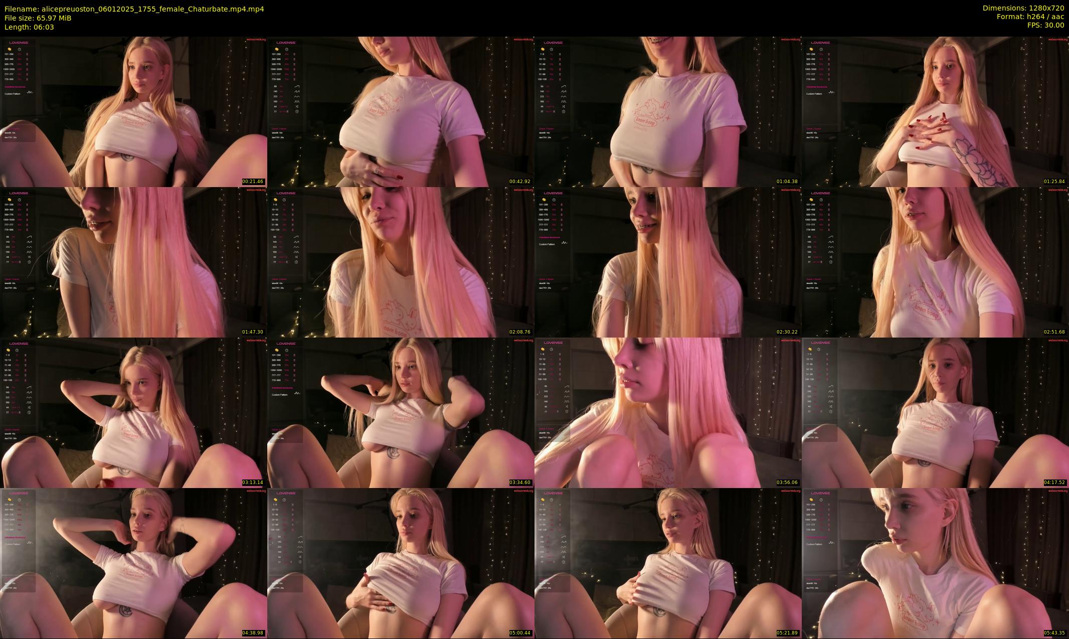 alicepreuoston — 7 minute Chaturbate female cam show recording, 720p, Jan 6, 2025