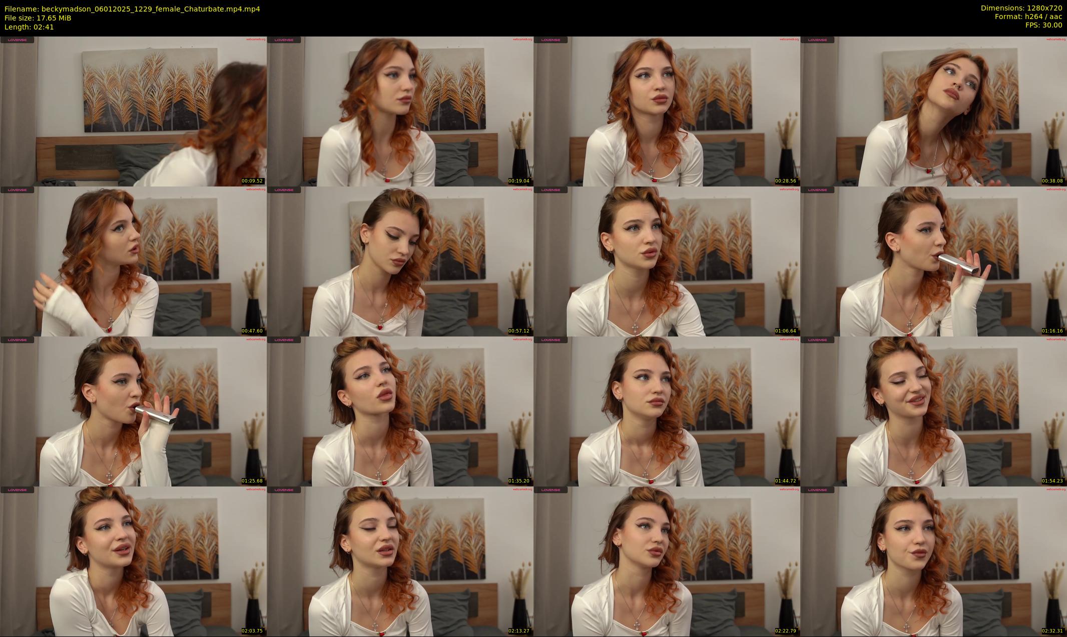 beckymadson — 3 minute Chaturbate female cam show recording, 720p, Jan 6, 2025