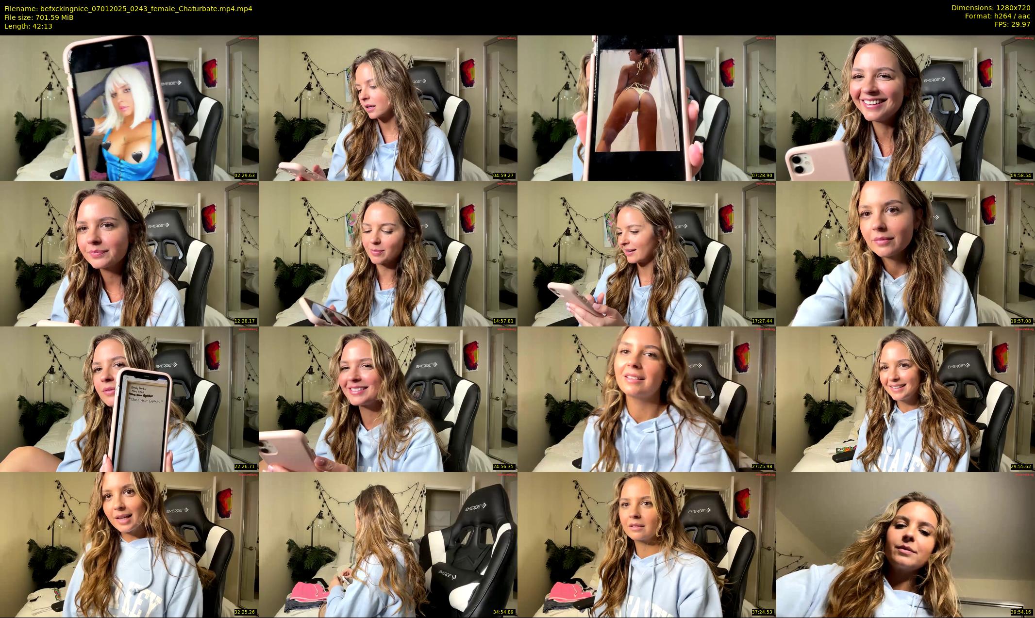 befxckingnice — 43 minute Chaturbate female cam show recording, 720p, Jan 7, 2025
